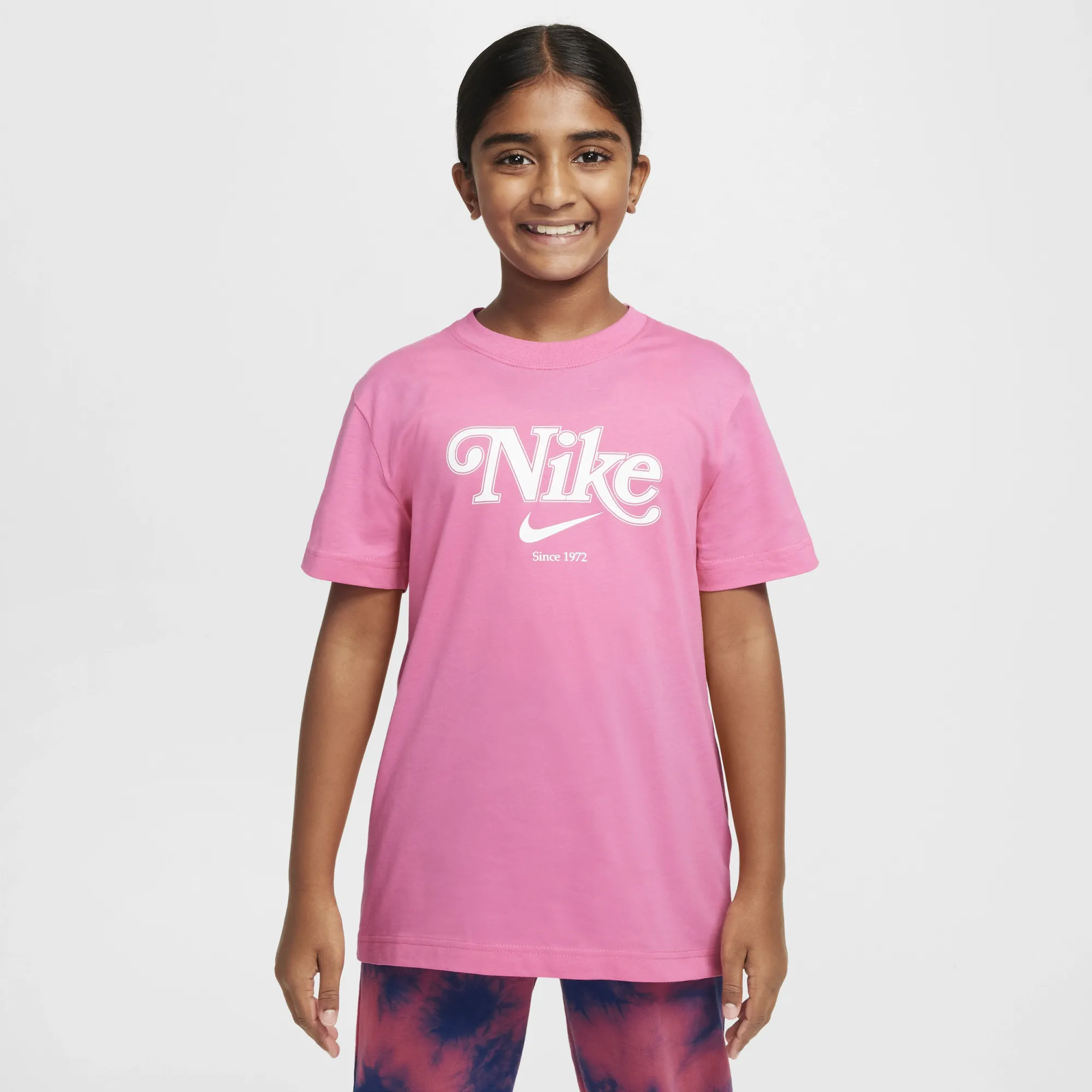 Nike Sportswear Girls' T-Shirt - Pink - Cotton