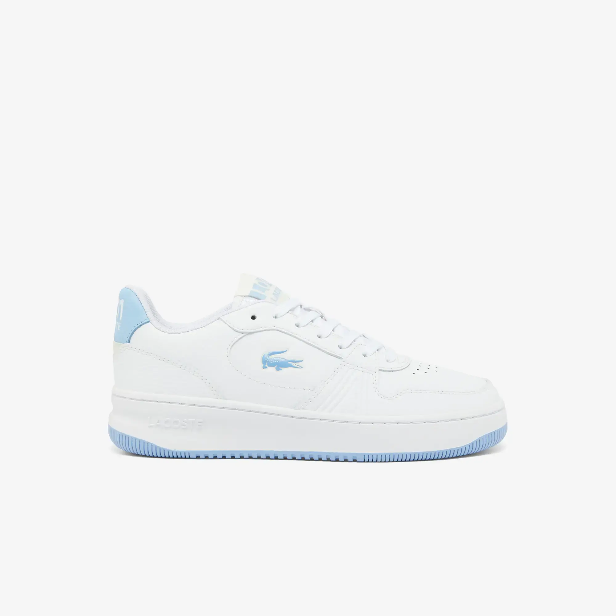 Lacoste Women's L001 Set Leather Sneakers - White & Light Blue