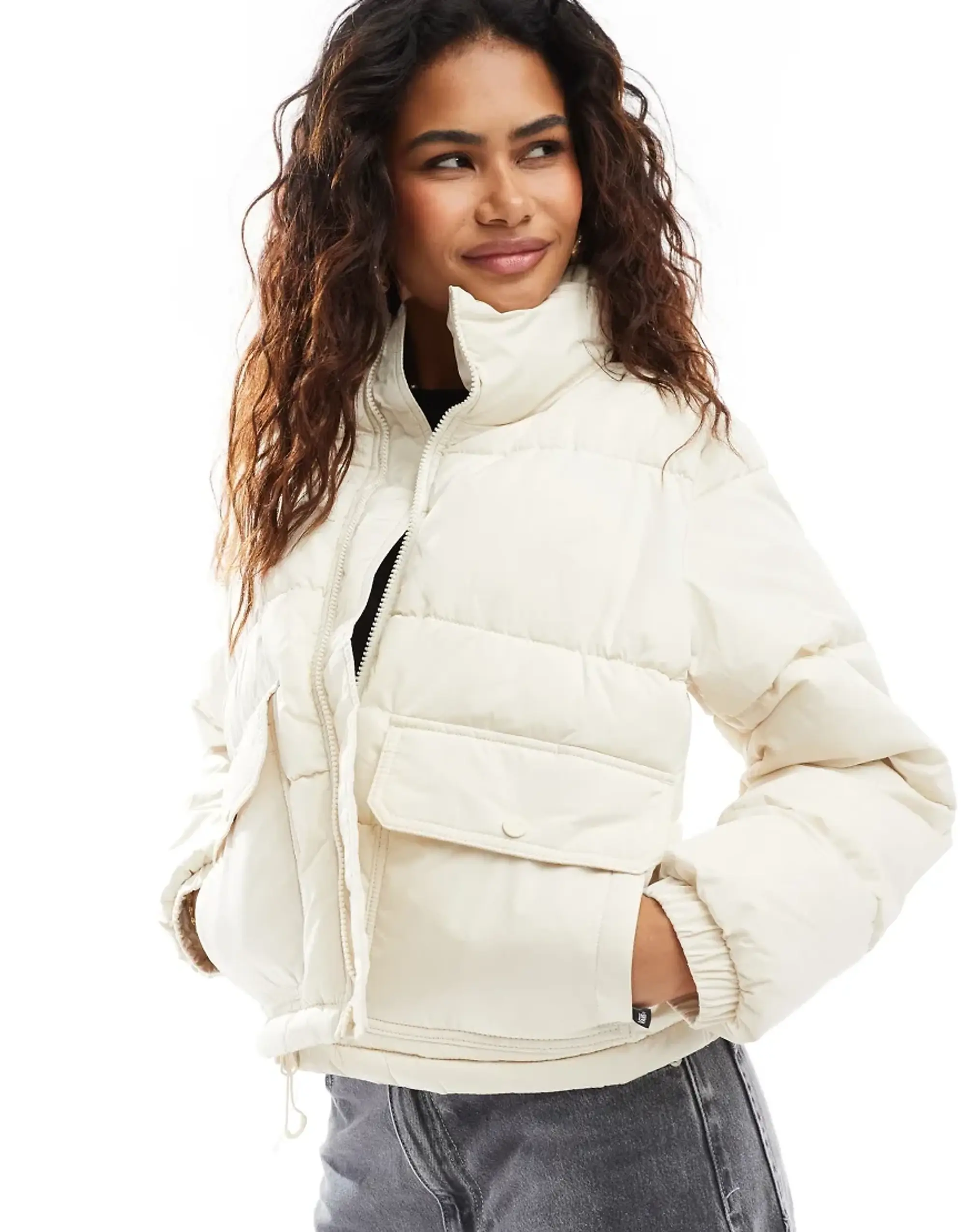 Vans Mte Aubrey Primaloft Puffer Coat In Off White