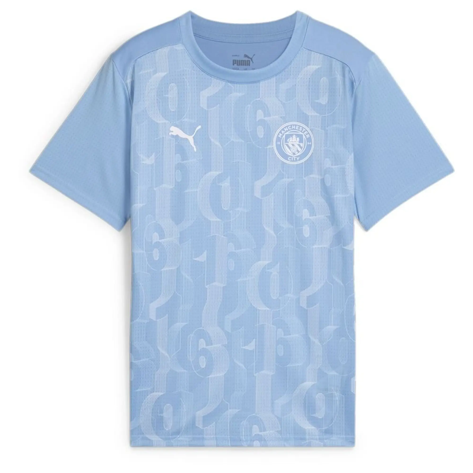 Puma Manchester City Training T-Shirt Pre Match - ['Blue', 'Silver']