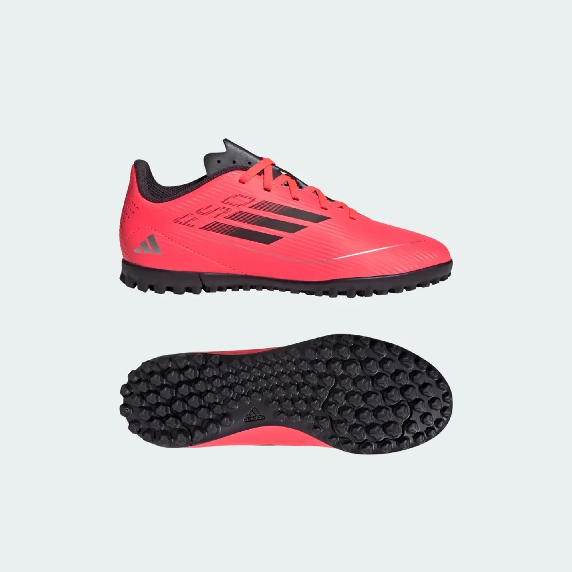 Adidas F50 Club Tf Vivid Horizon - Turbo/Aurora Black/Platin Metallic Kids - ['Red']