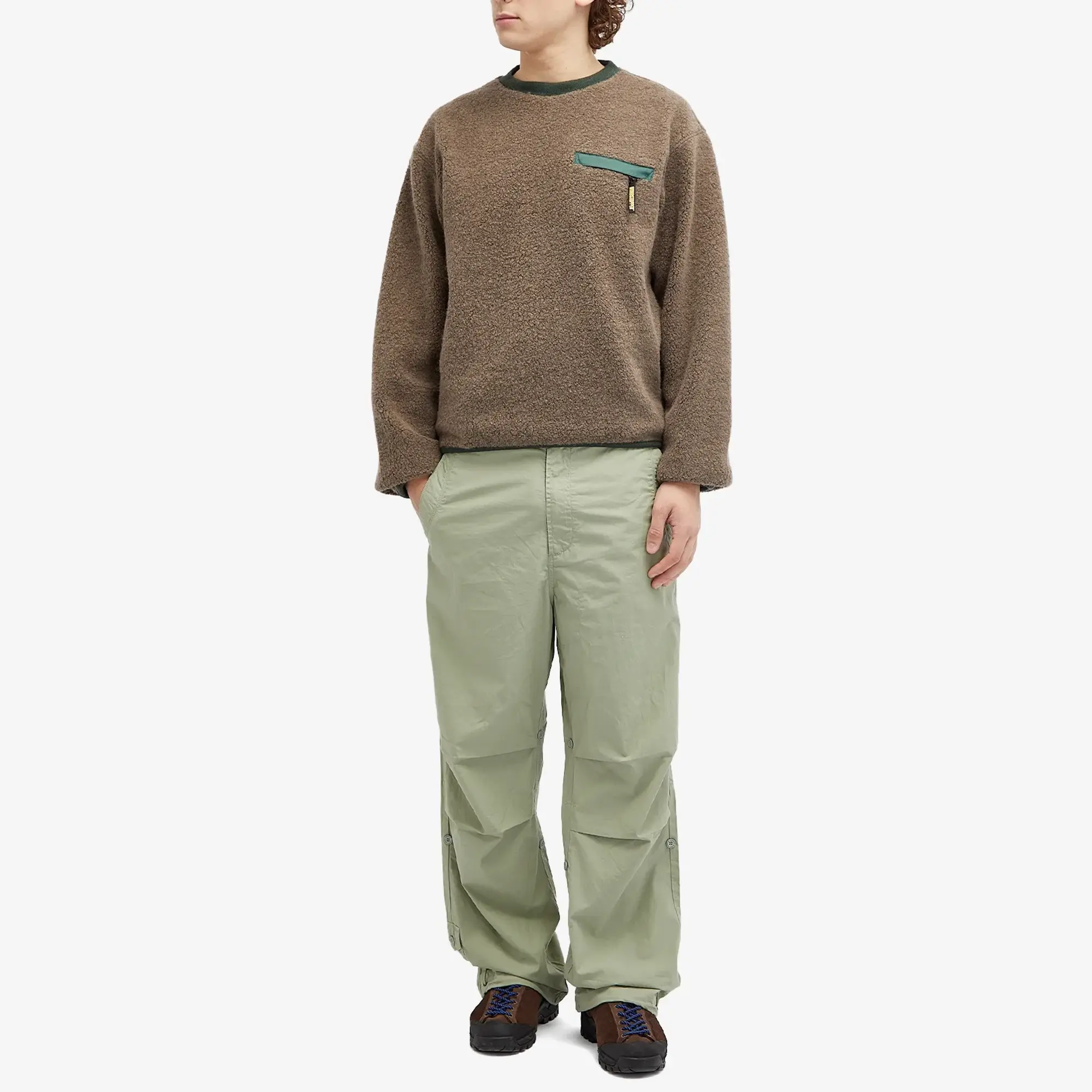 thisisneverthat Men's x Gore-Tex Windstopper Fleece Sweatshirt Mud