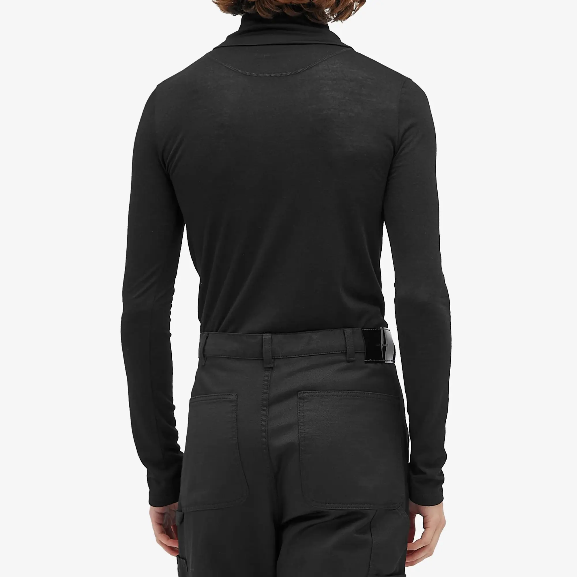 Jil Sander Plus Quarter Zip Wool Sweatshirt Black