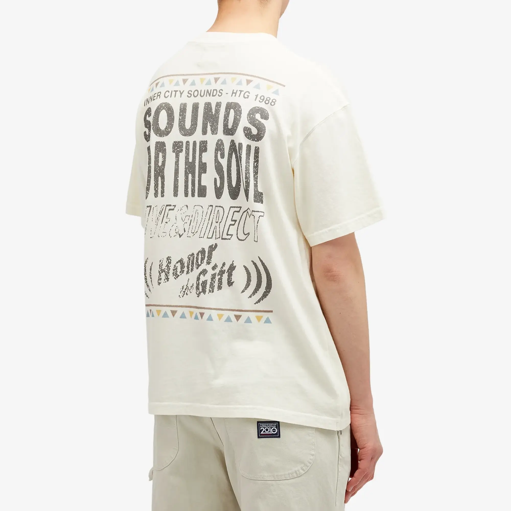 Honor the Gift Men's Live and Direct T-Shirt Cream