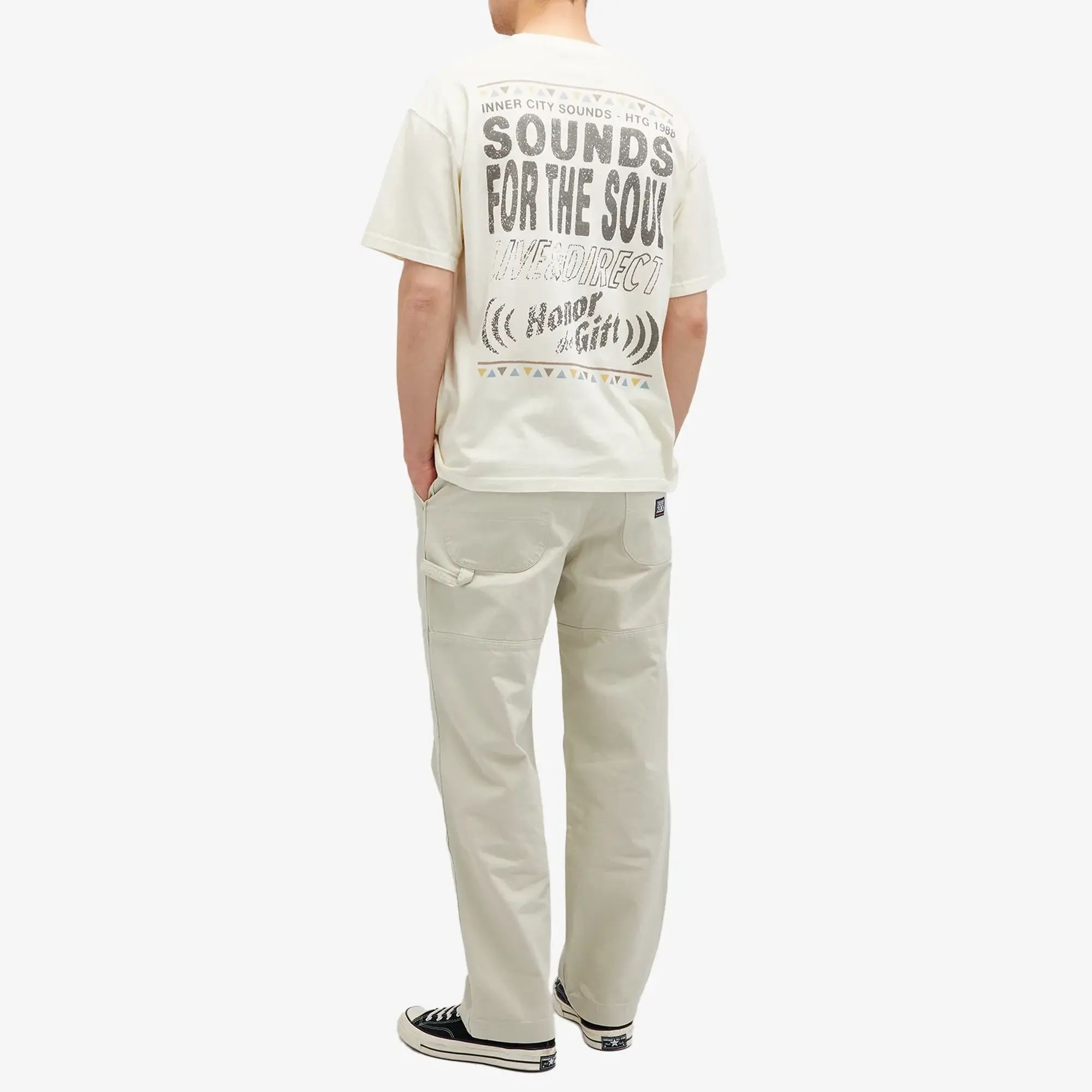 Honor the Gift Men's Live and Direct T-Shirt Cream