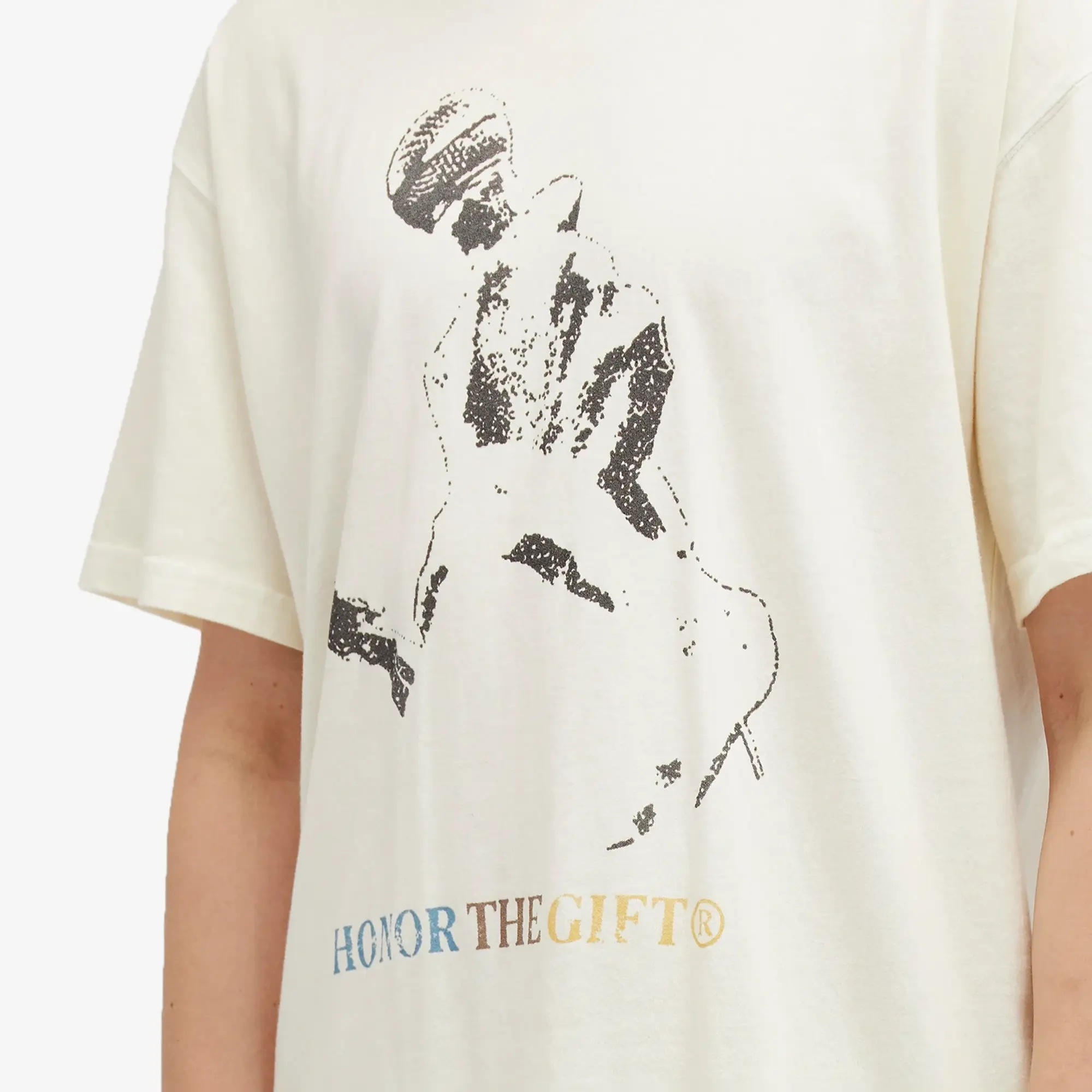 Honor the Gift Men's Live and Direct T-Shirt Cream