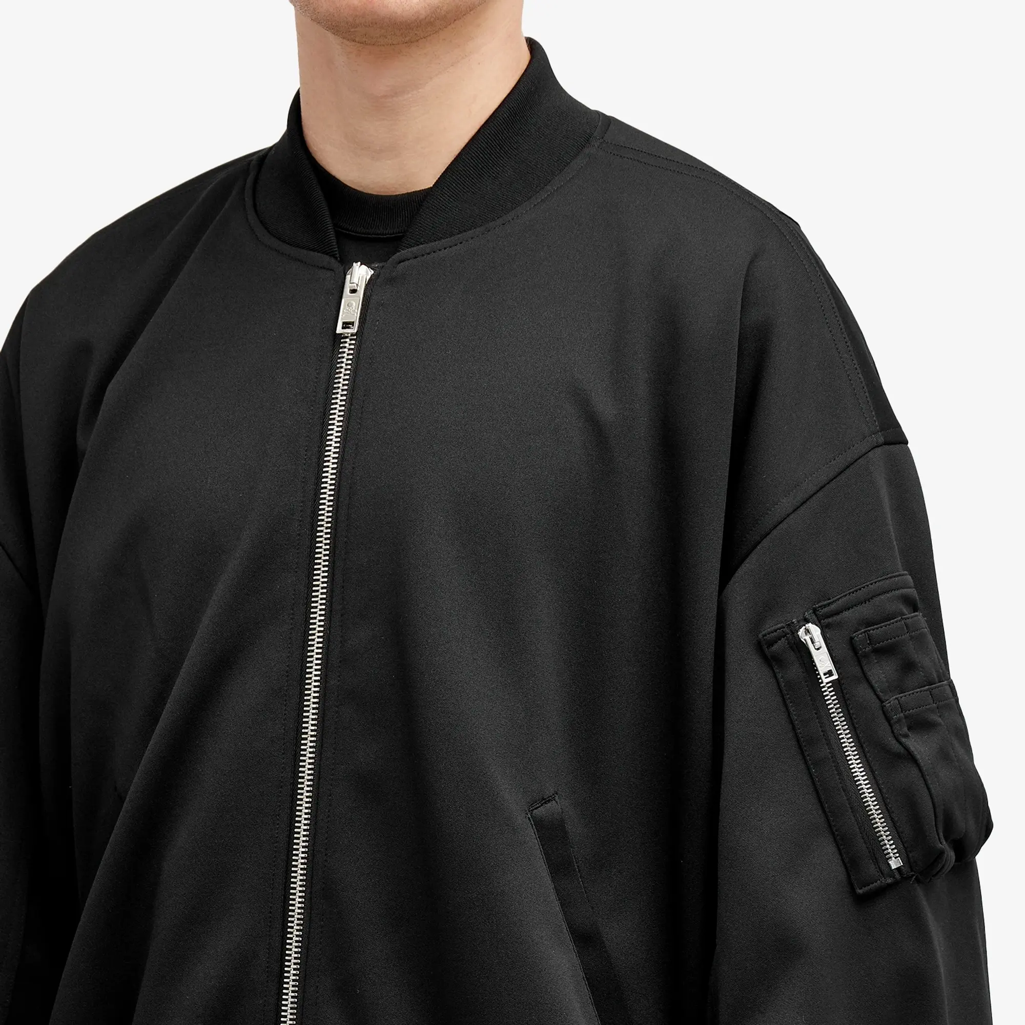 MASTERMIND WORLD Men's Jersey Bomber Jacket Black