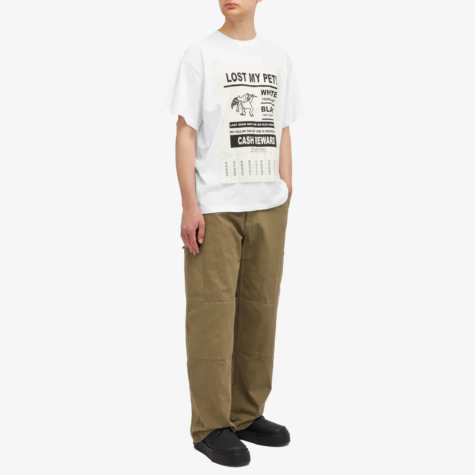 MM6 Maison Margiela Men's Lost My Pet T-Shirt Optic White