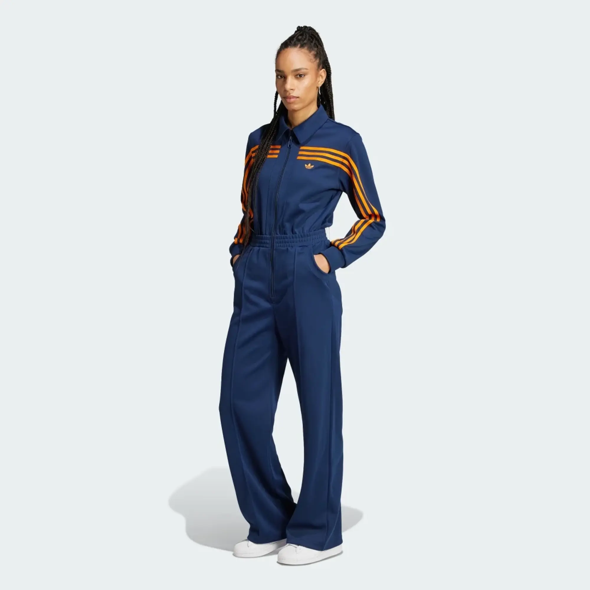 Adidas Originals 70'S Jumpsuit In Indigo-Navy