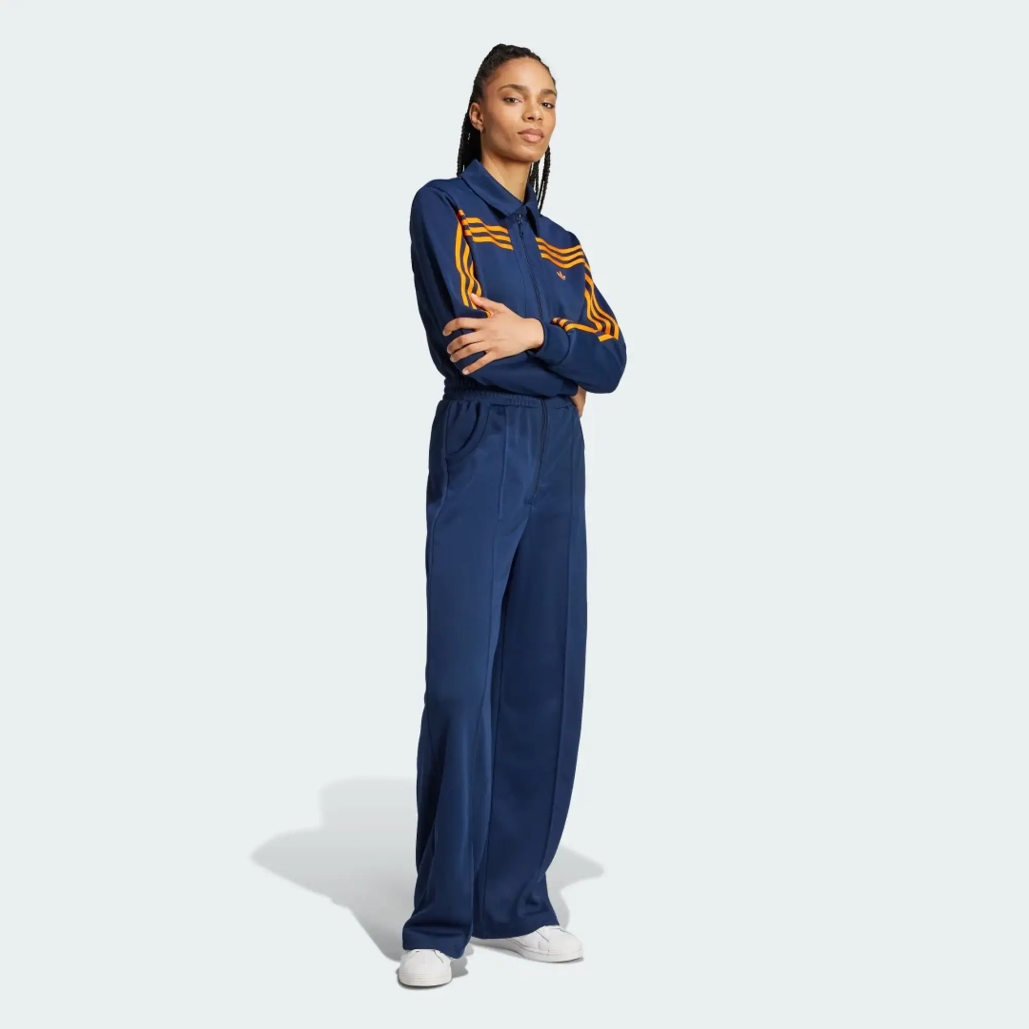 Adidas Originals 70'S Jumpsuit In Indigo-Navy