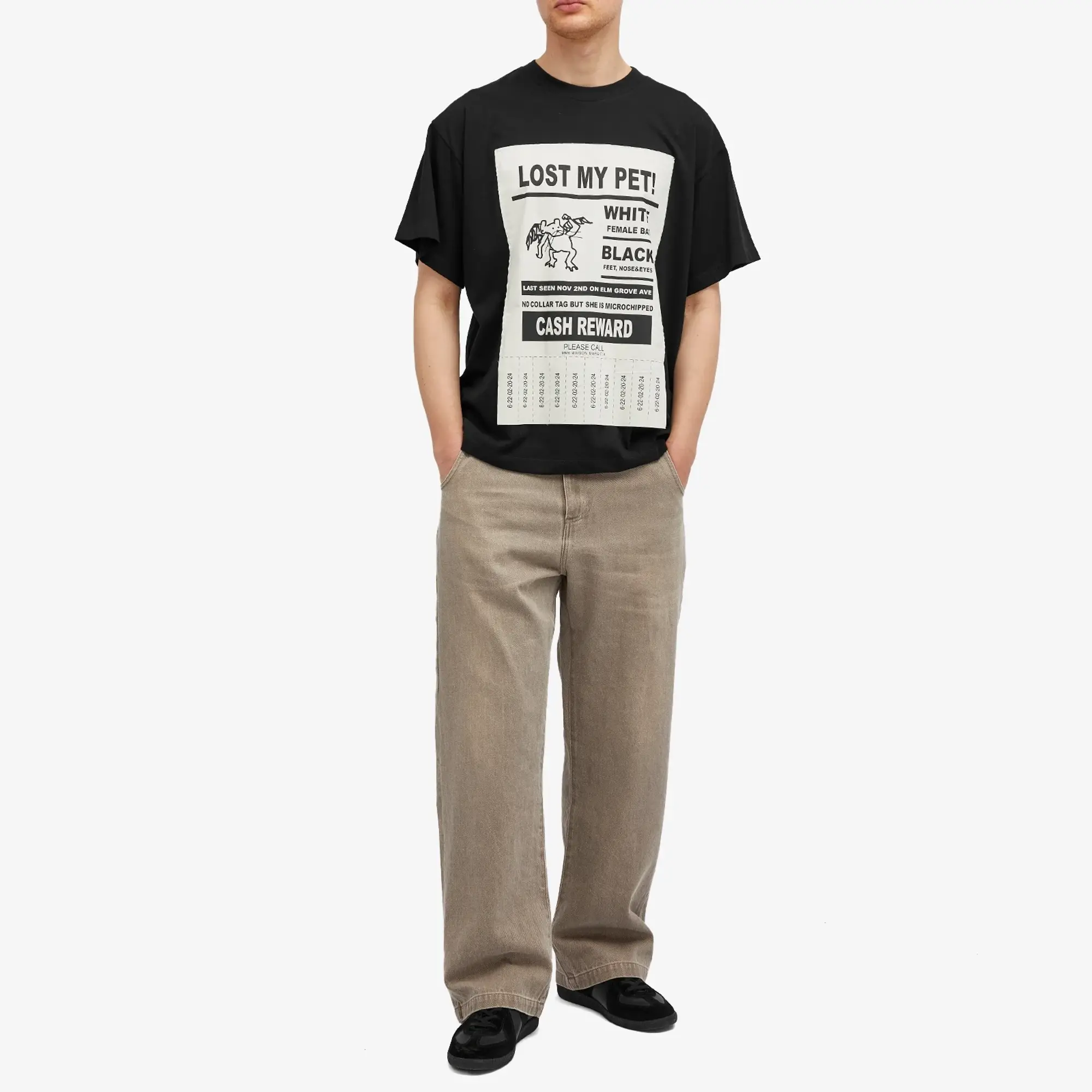 MM6 Maison Margiela Men's Lost My Pet T-Shirt Black
