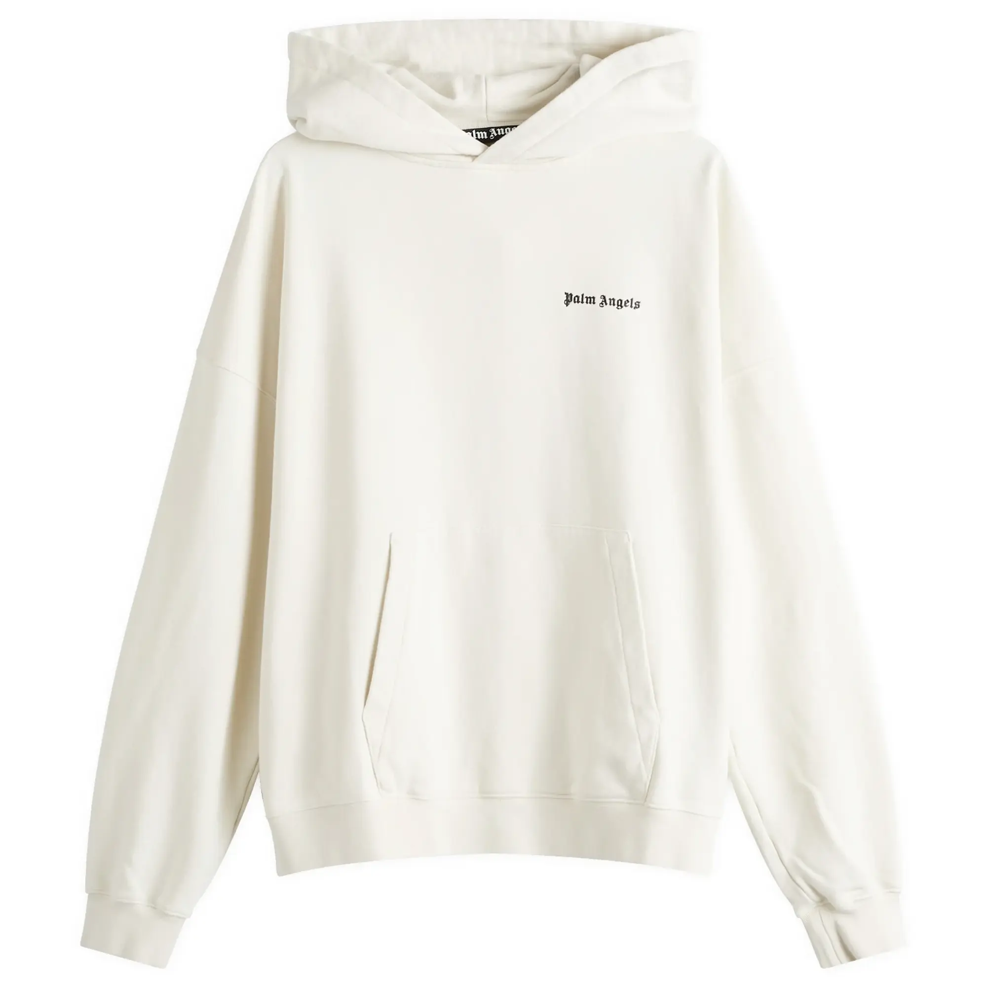 Palm Angels Men's Classic Logo Embroidered Popover Hoodie White