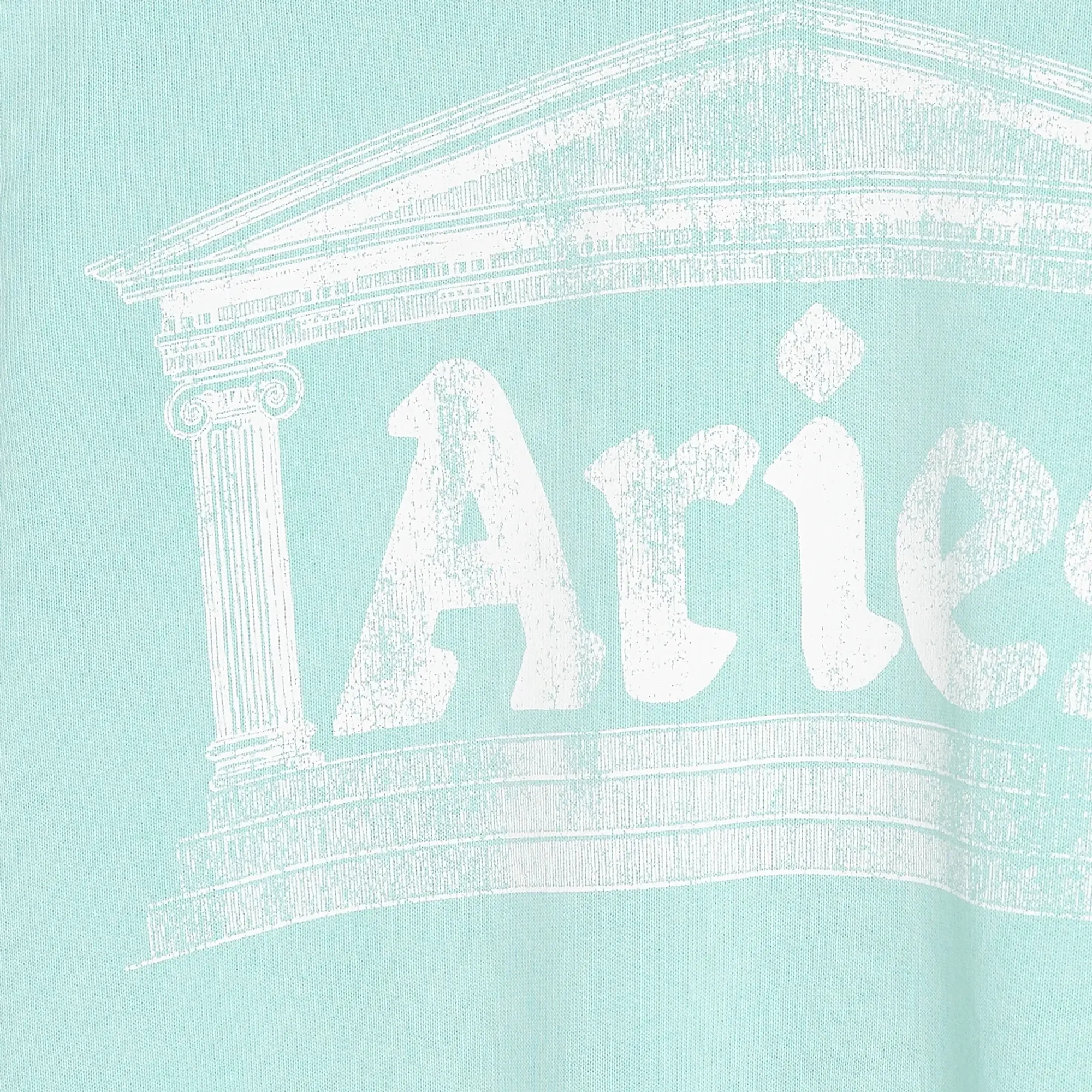 Aries Women's Baby Fit Aged Ancient Column Sweatshirt Aqua