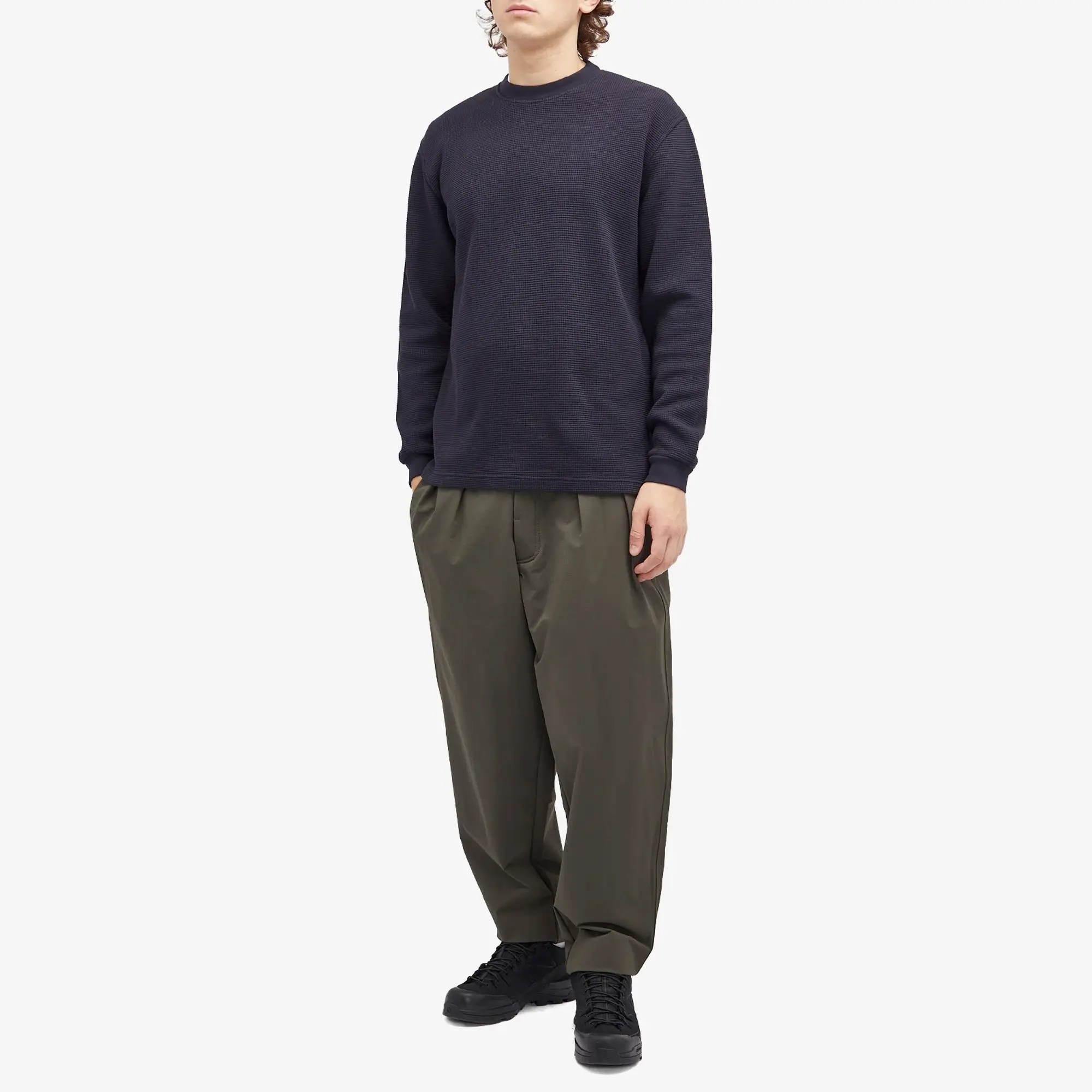 Kestin Men's Humbie Waffle Sweatshirt Navy