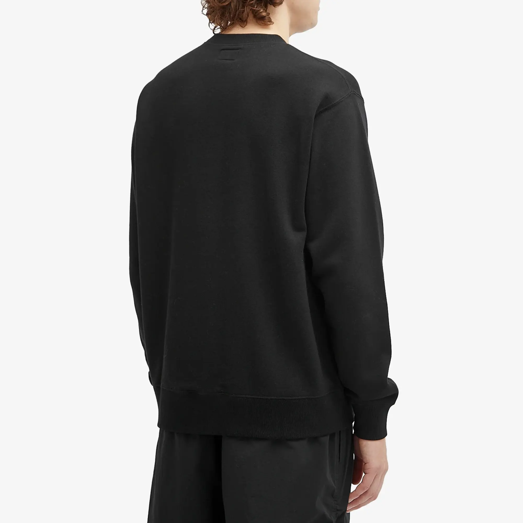 BEAMS Men's Logo Crew Sweatshirt Black