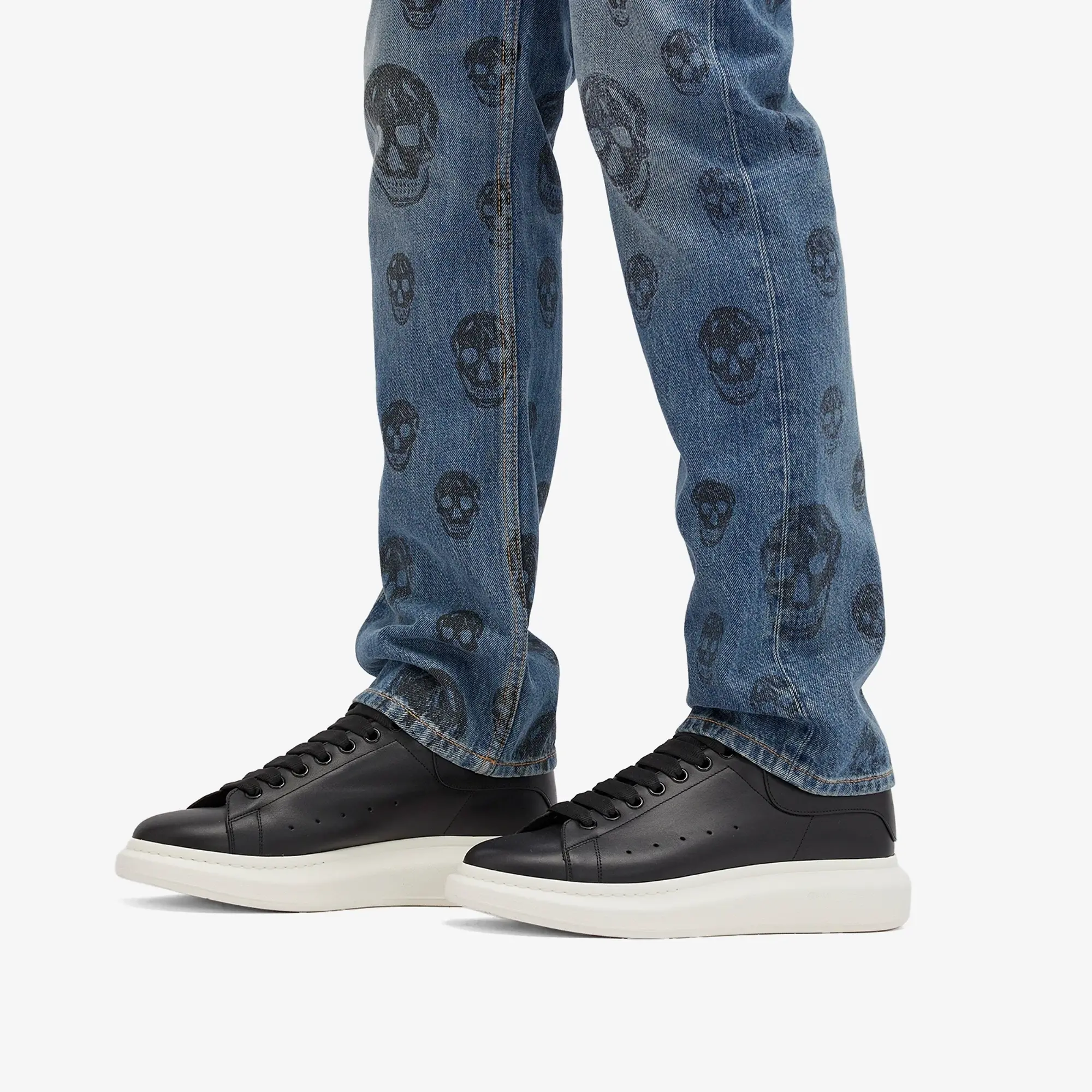 Alexander McQueen Men's Skull Logo Oversized Sneaker Black