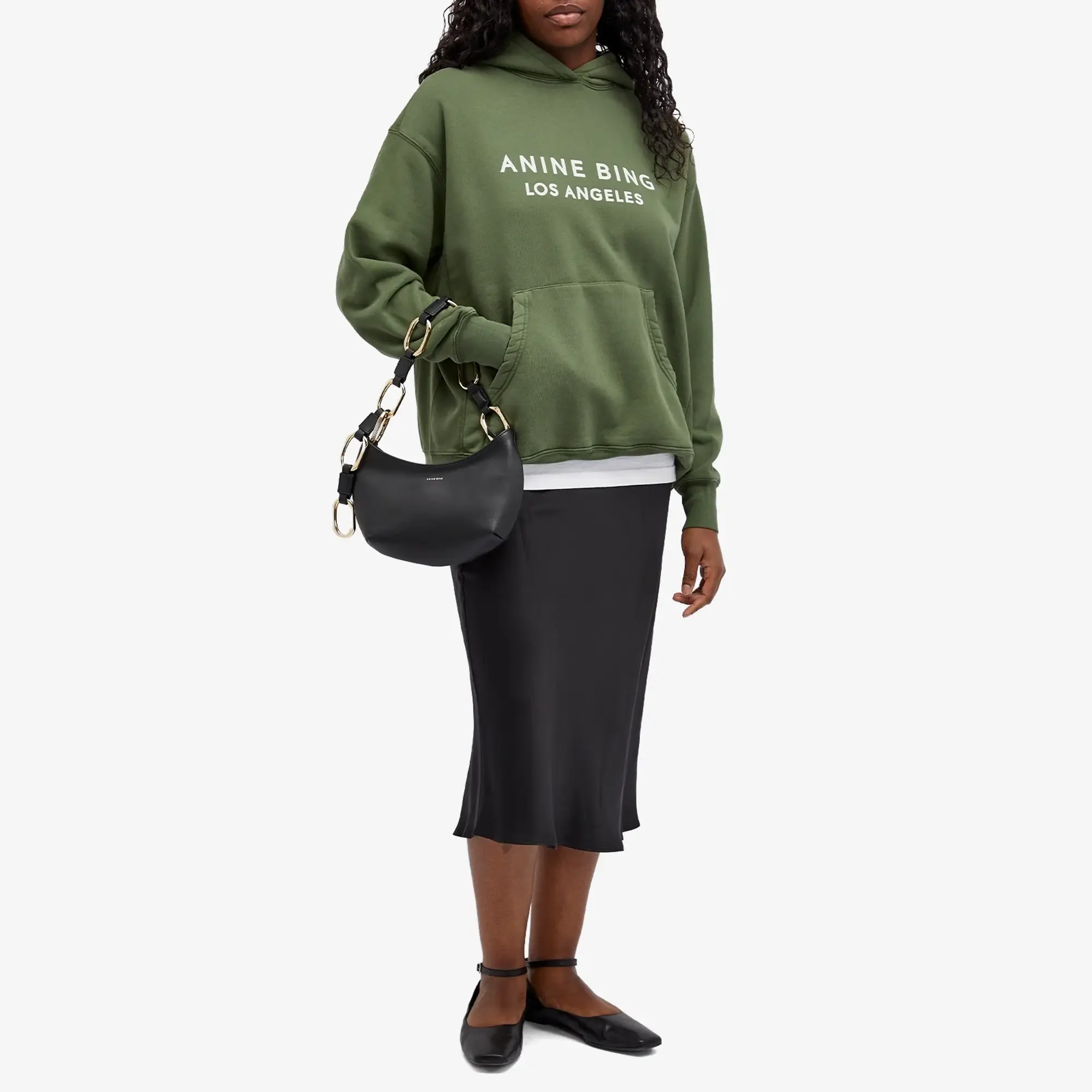 Anine Bing Women's Alto Hoodie Green