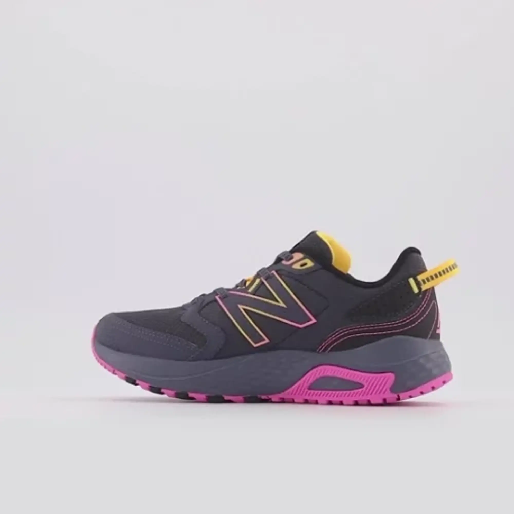 New Balance Women's 410v7 in Grey/Pink/Orange Textile