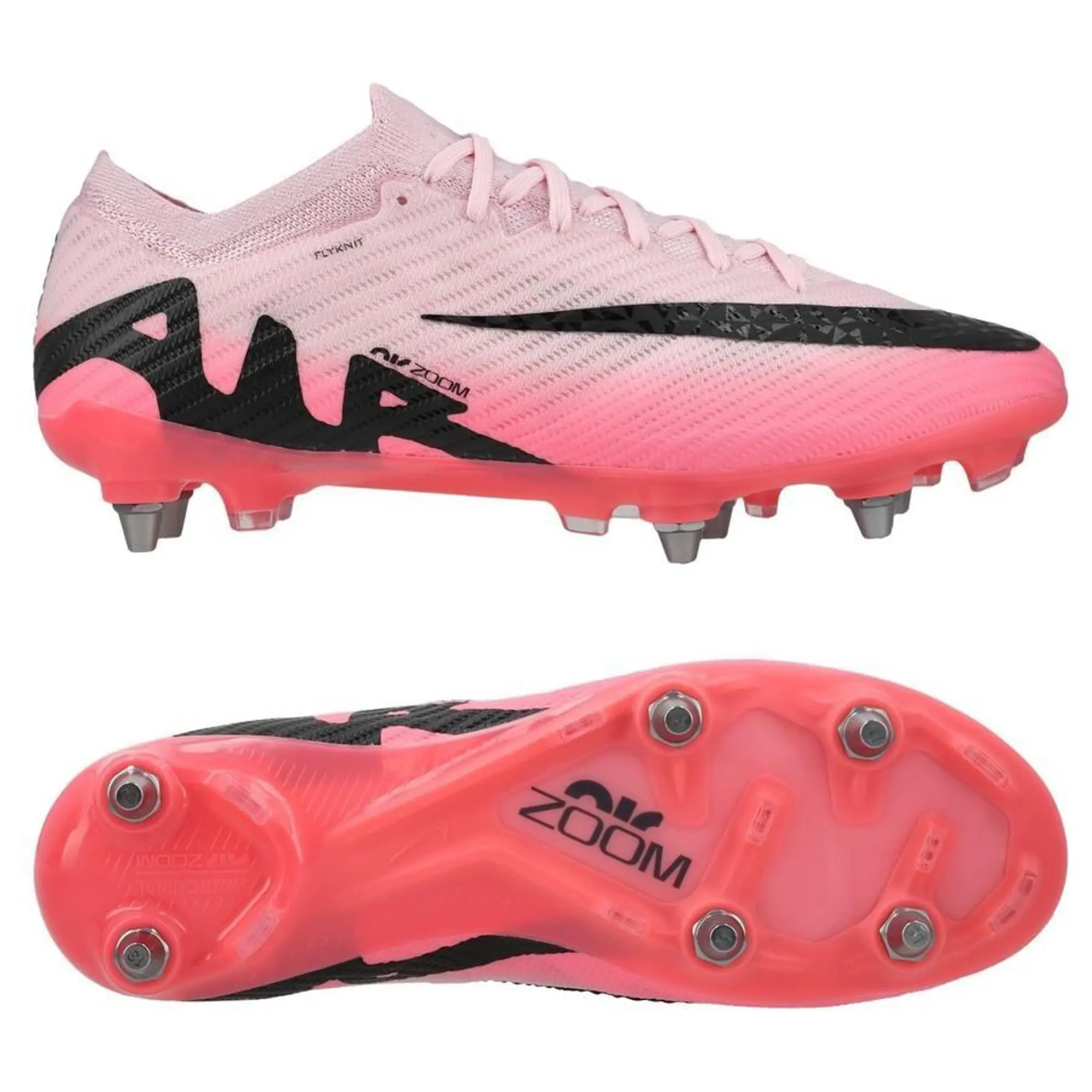 Pink and black football boots on sale