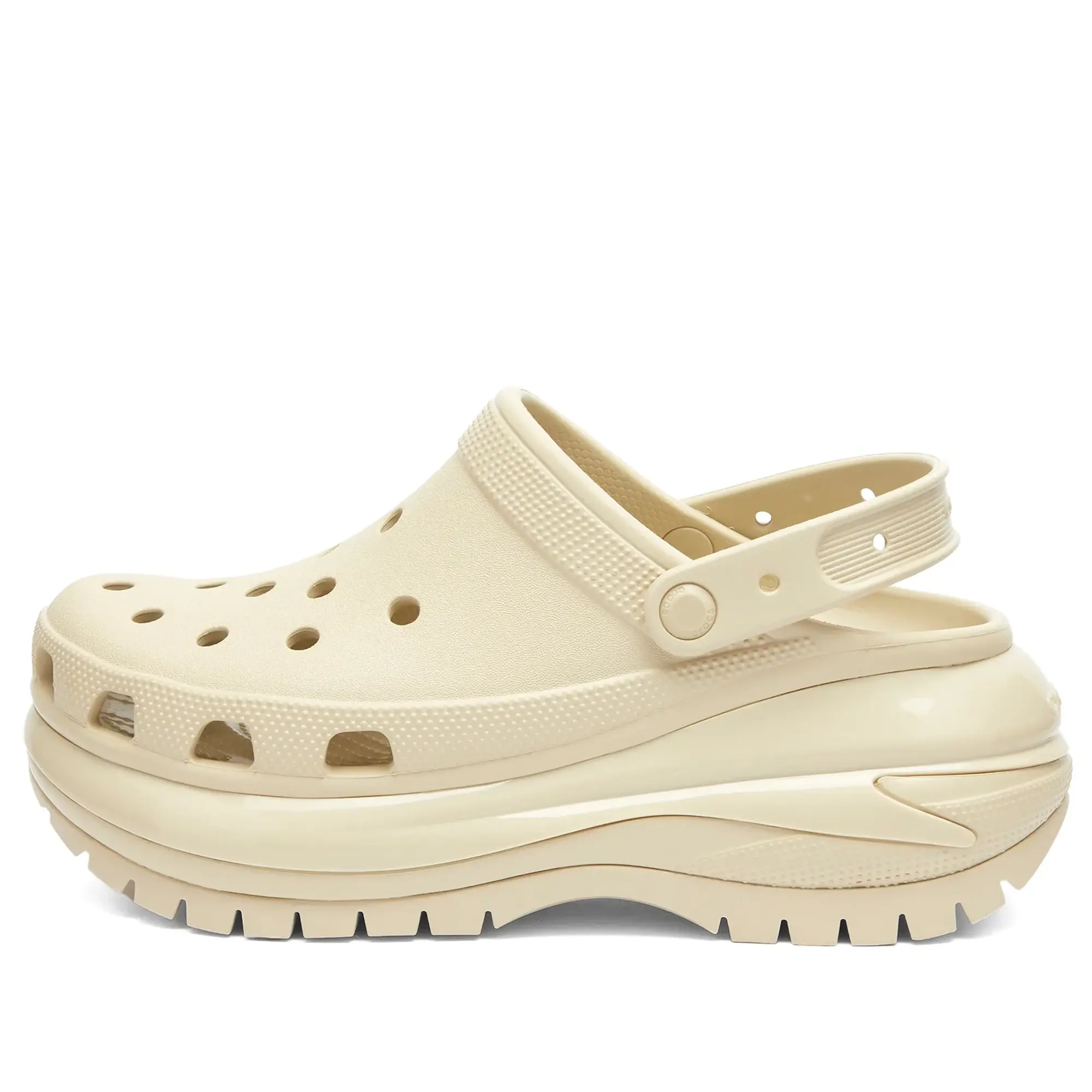 Crocs Womens Classic Mega Crush Clog - Beige - Size 6 - Beige