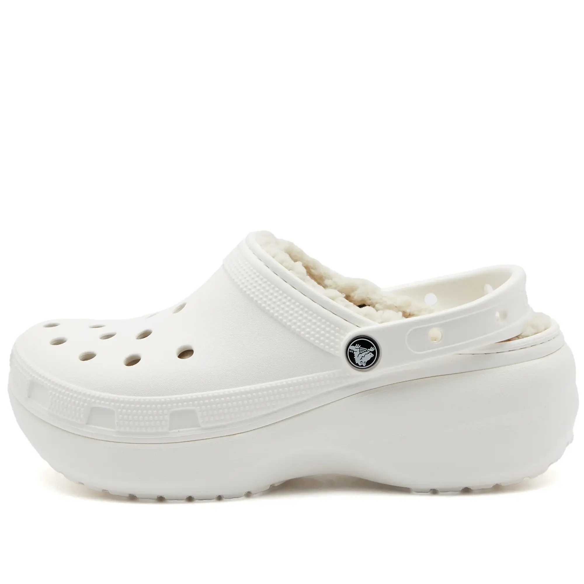 Crocs Women's Classic Platform Lined Clog White