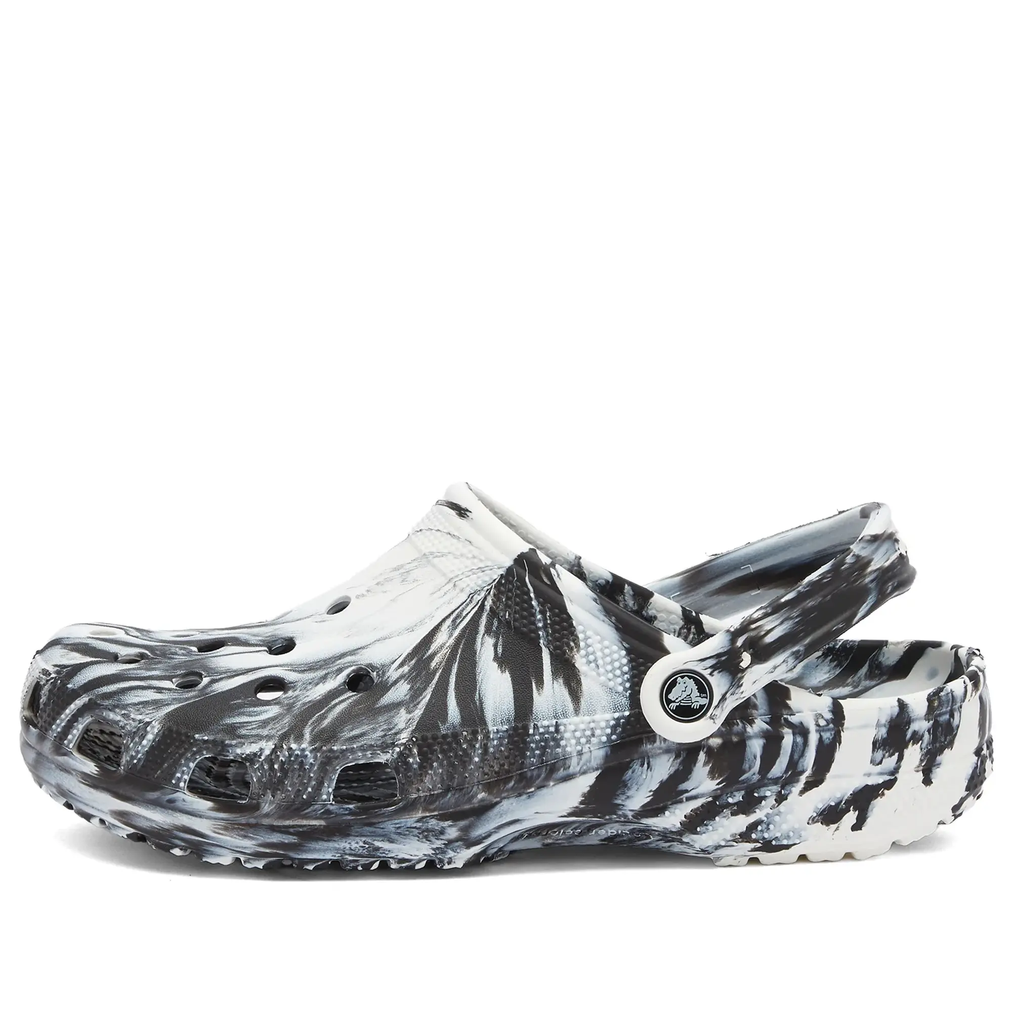 Crocs Classic Marble Crogs In White-Multi