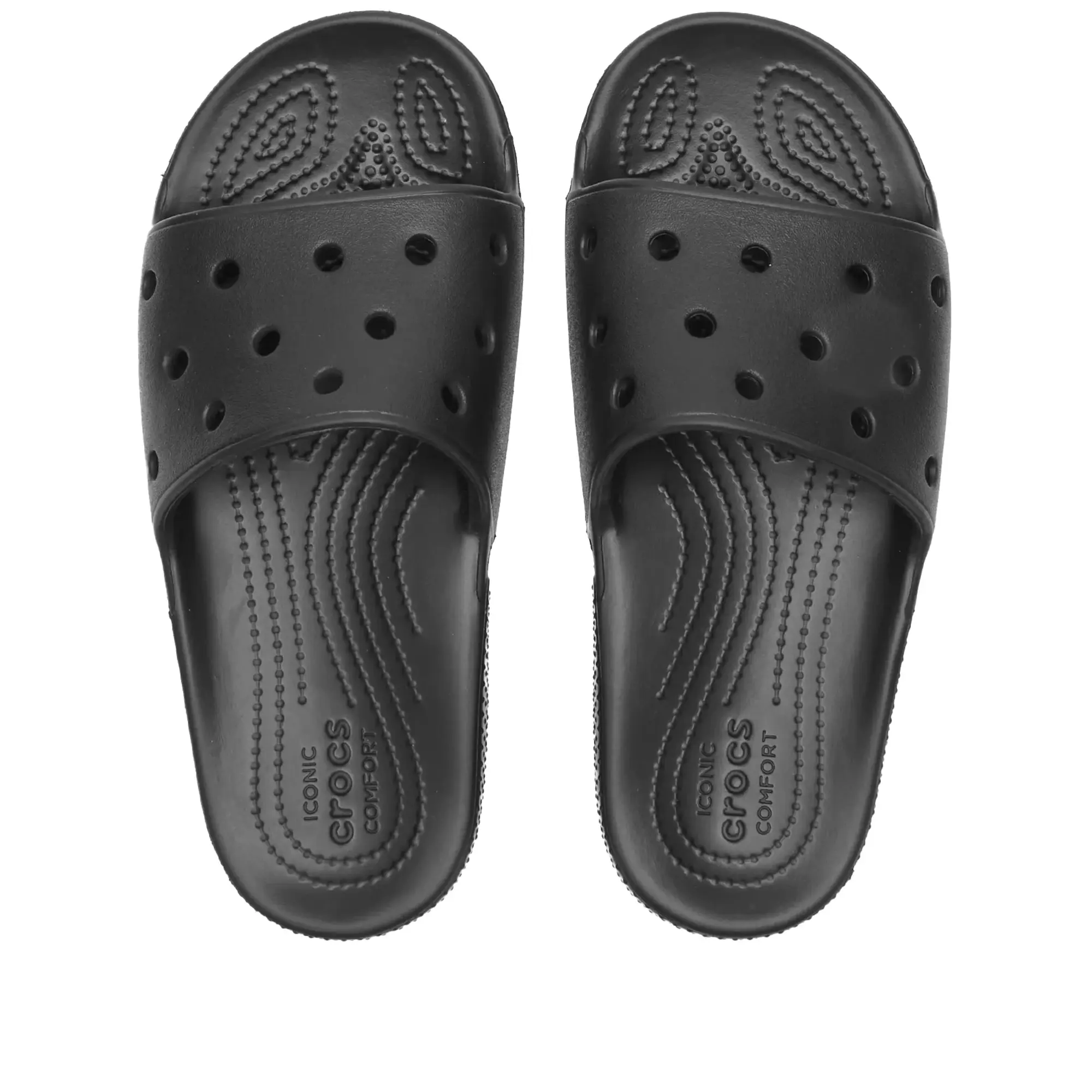 Crocs classic slide sandals in black