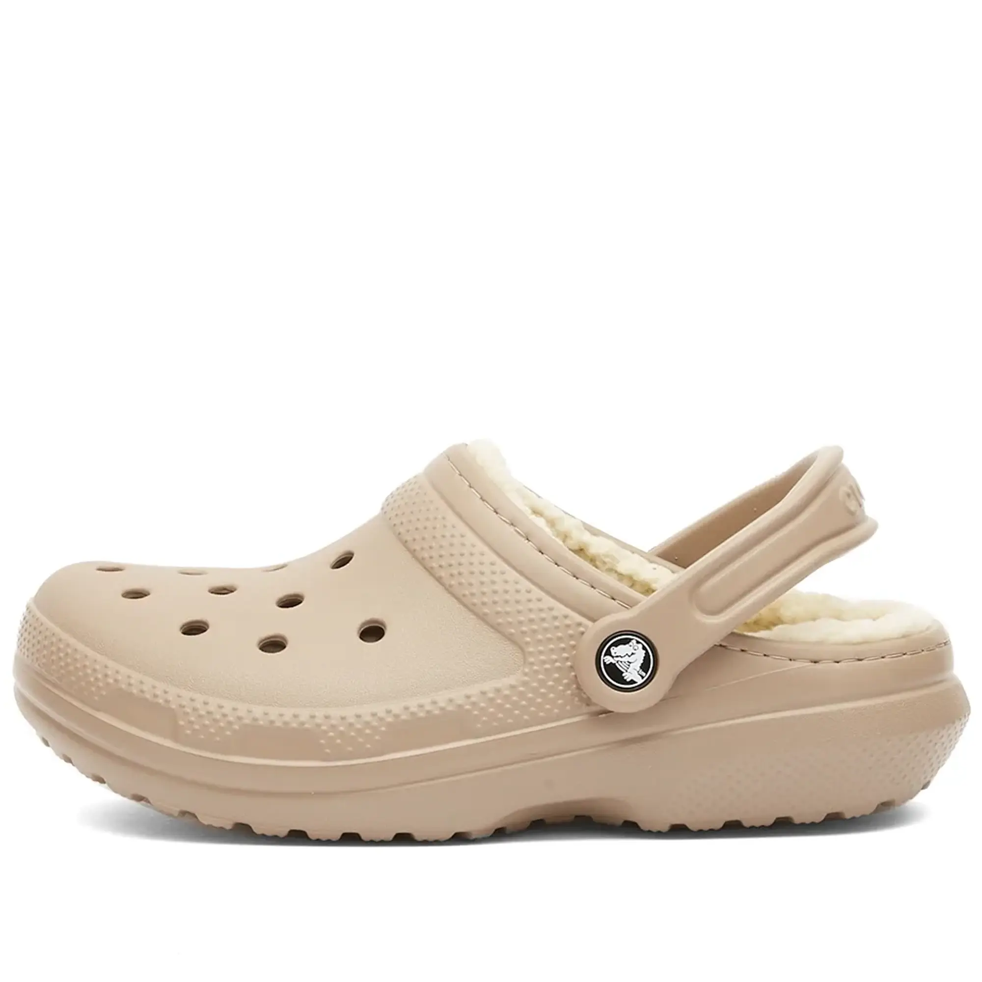 Crocs Classic Lined Clog - Beige - Size 9 - Beige