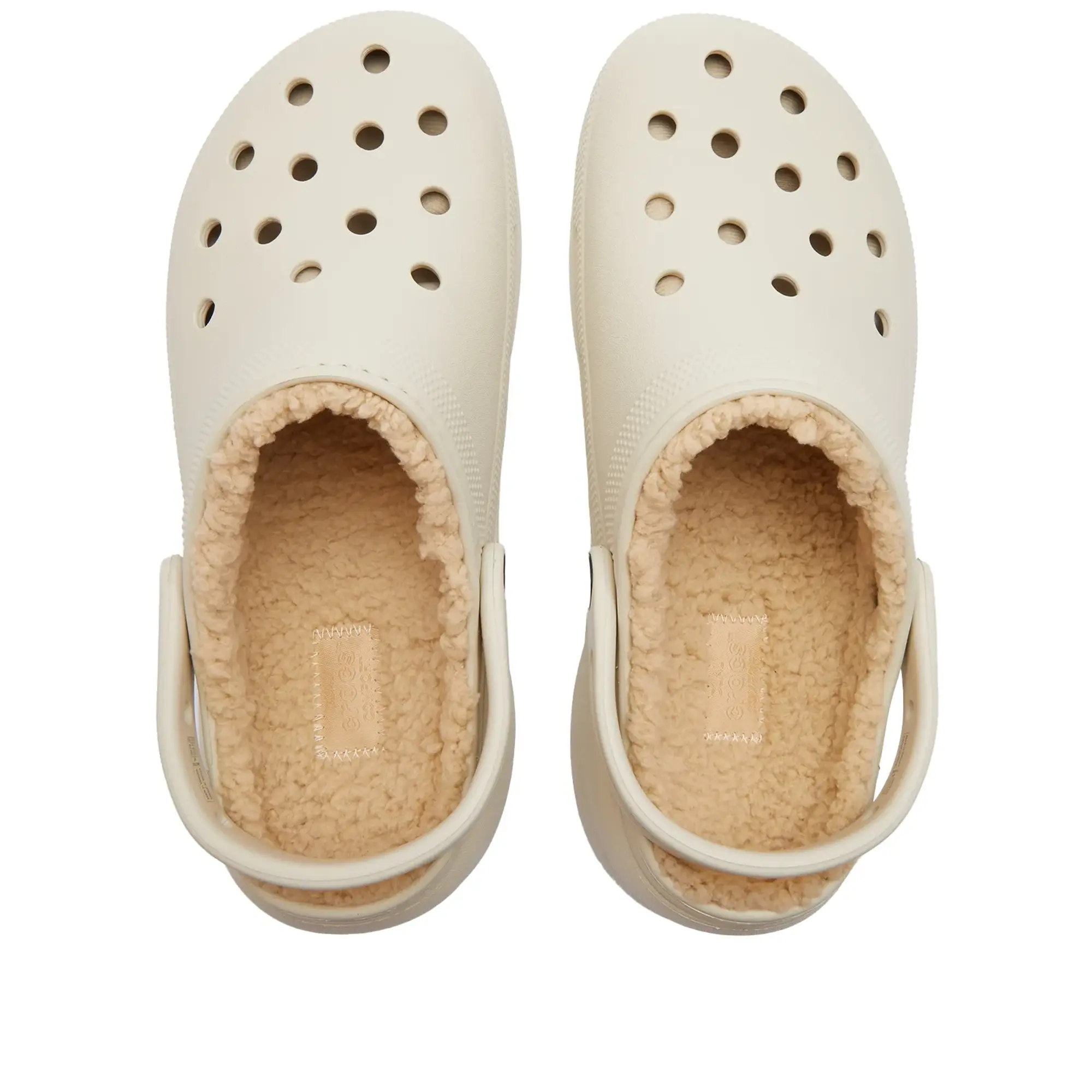 Crocs | Women | Classic Platform Lined | Clogs | Bone | 9