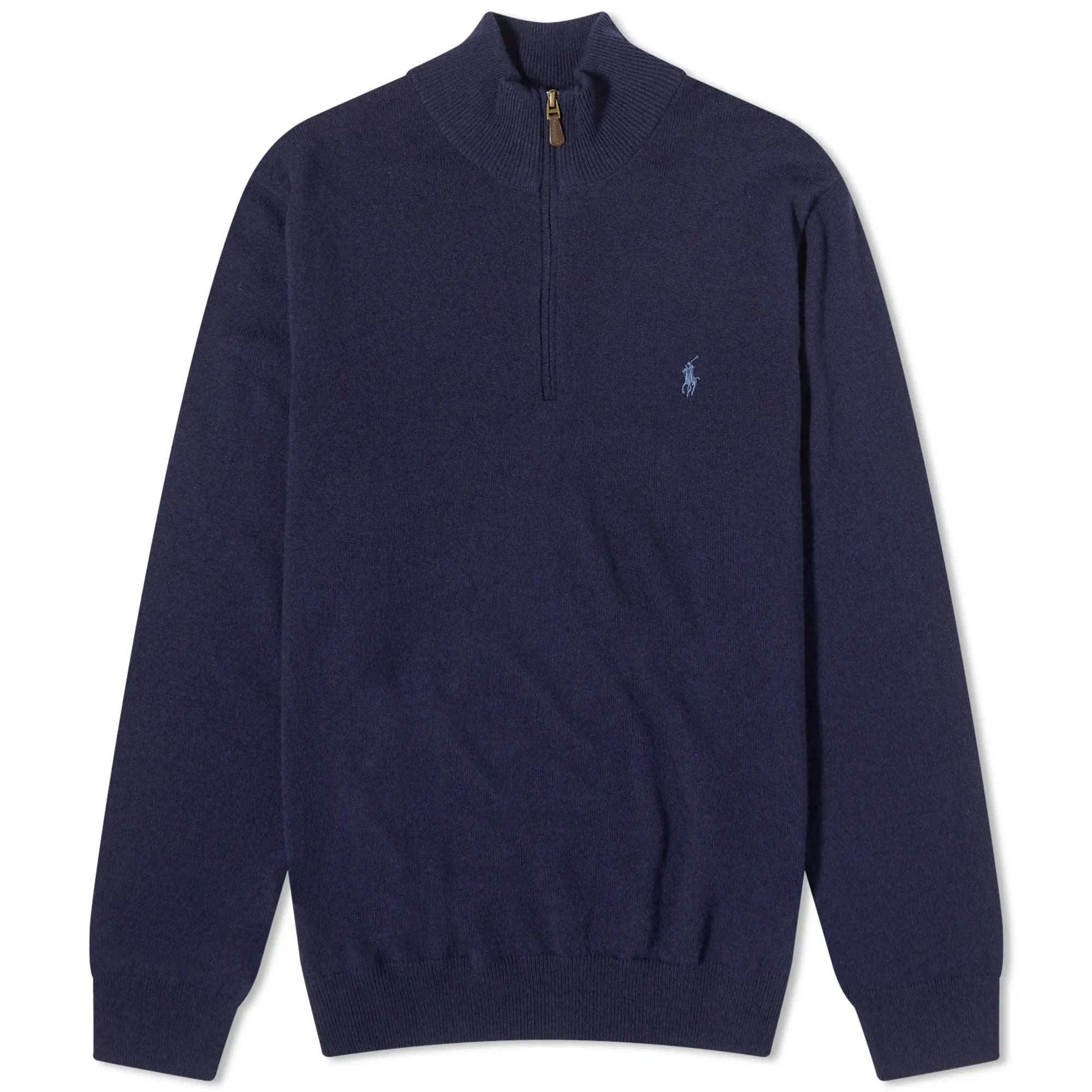 Polo Ralph Lauren Men's Lambswool Half Zip Knit Hunter Navy