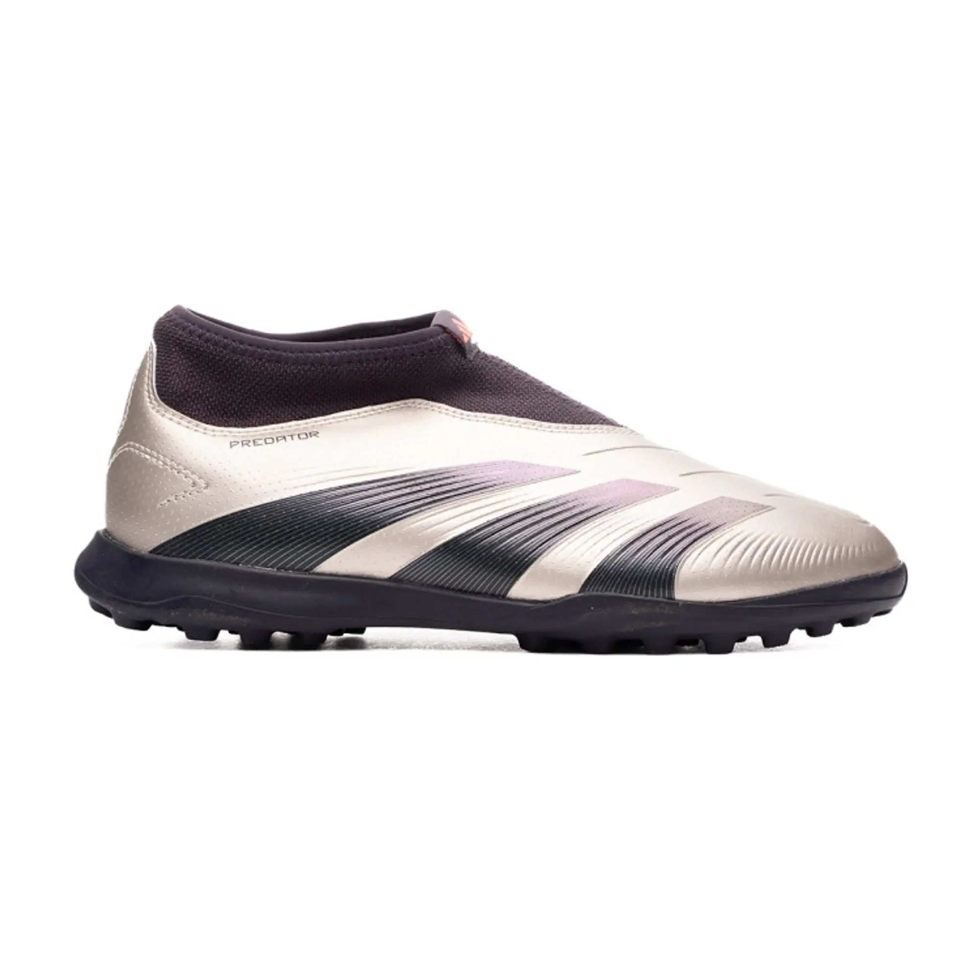 Adidas Predator League Laceless Tf Vivid Horizon - Platin Metallic/Aurora Black/Turbo Kids - ['Silver']