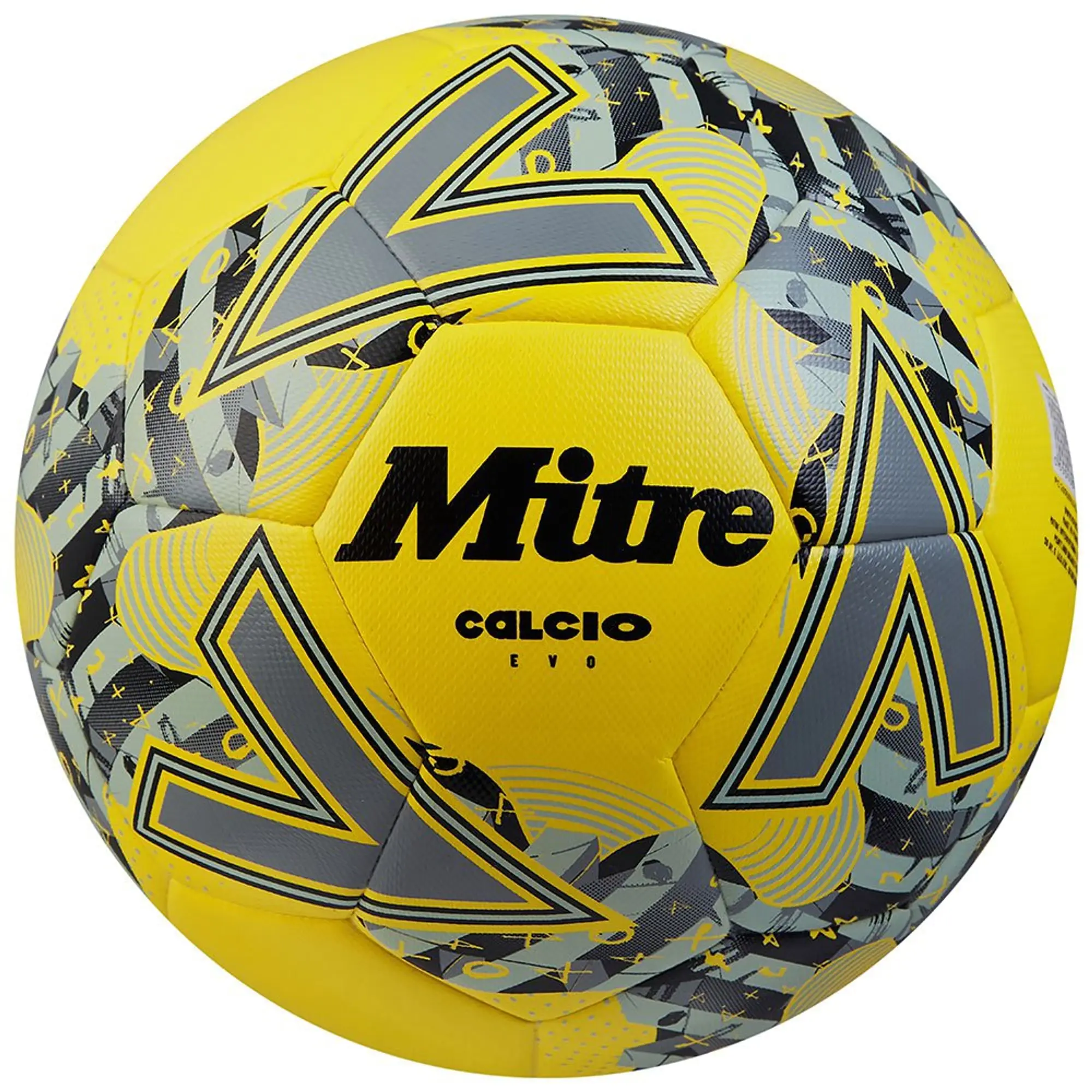 Mitre Calcio Evo Football - FLUO YELLOW/BLACK/CIRCULAR GREY