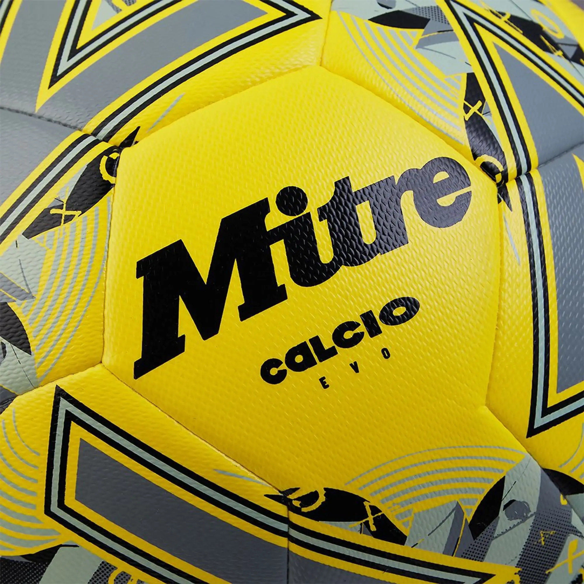 Mitre Calcio Evo Football - FLUO YELLOW/BLACK/CIRCULAR GREY