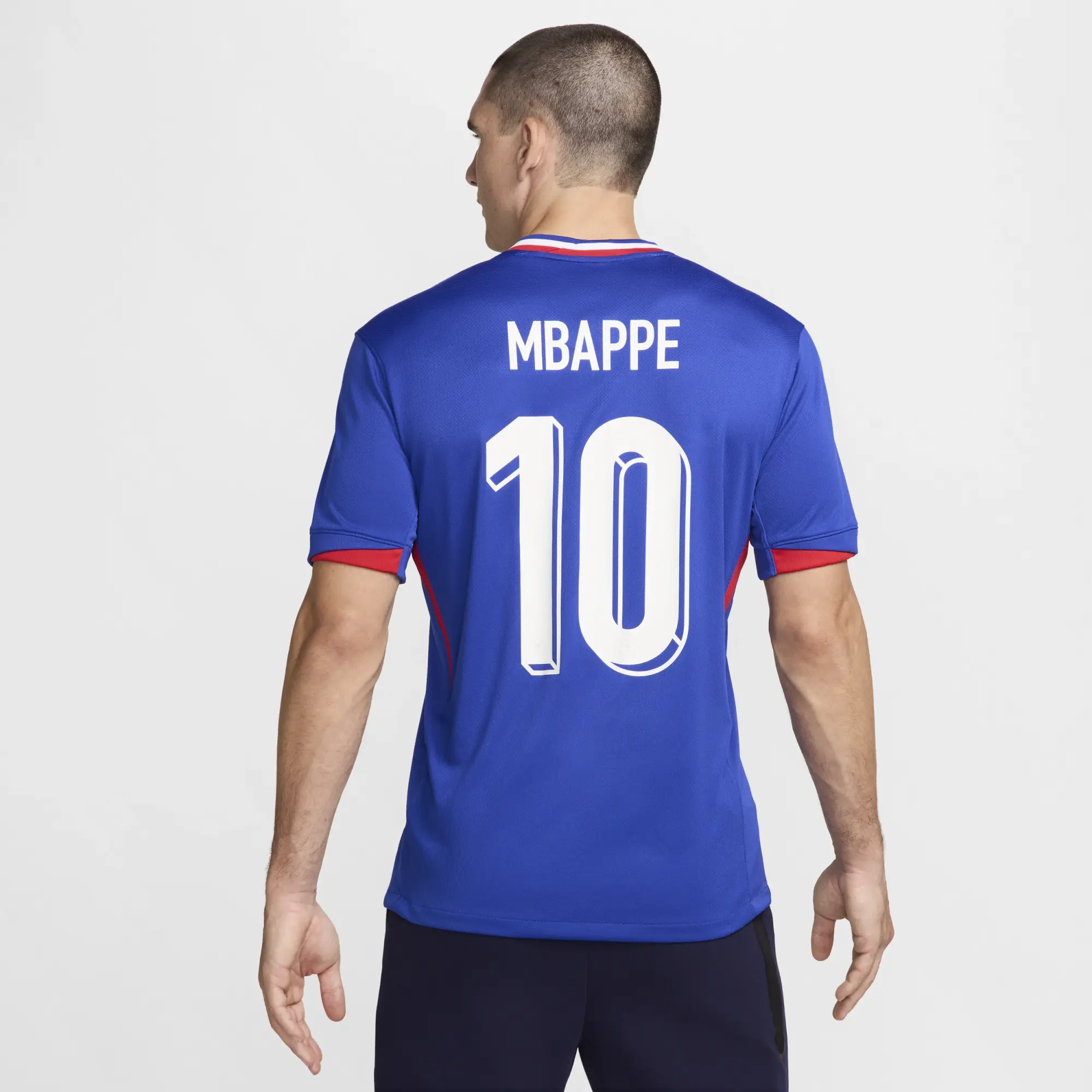 Kylian Mbappé FFF (Men's Team) 2024/25 Stadium Home Men's Nike Dri-FIT Football Replica Shirt - Blue - Polyester