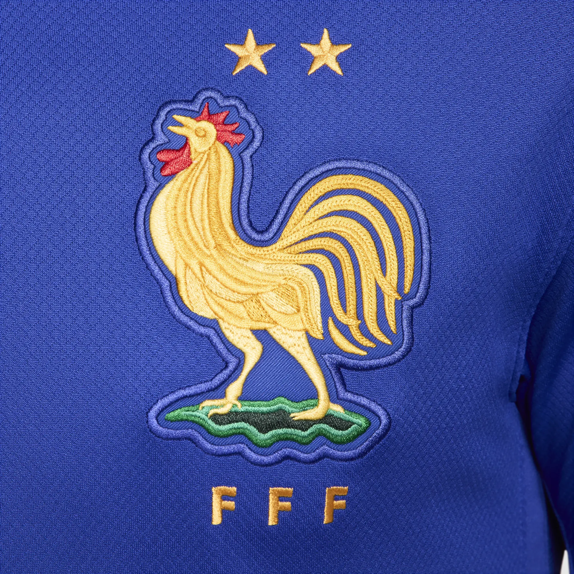 Kylian Mbappé FFF (Men's Team) 2024/25 Stadium Home Men's Nike Dri-FIT Football Replica Shirt - Blue - Polyester