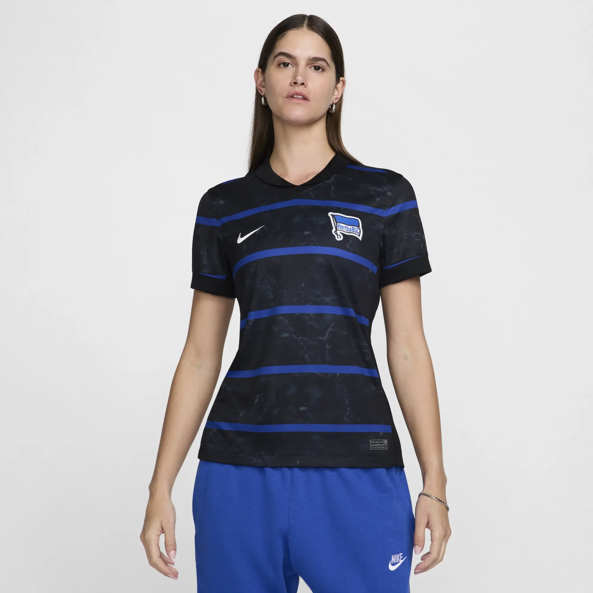 Hertha BSC 2024/25 Stadium Away Women's Nike Dri-FIT Football Replica Shirt - Black - Polyester