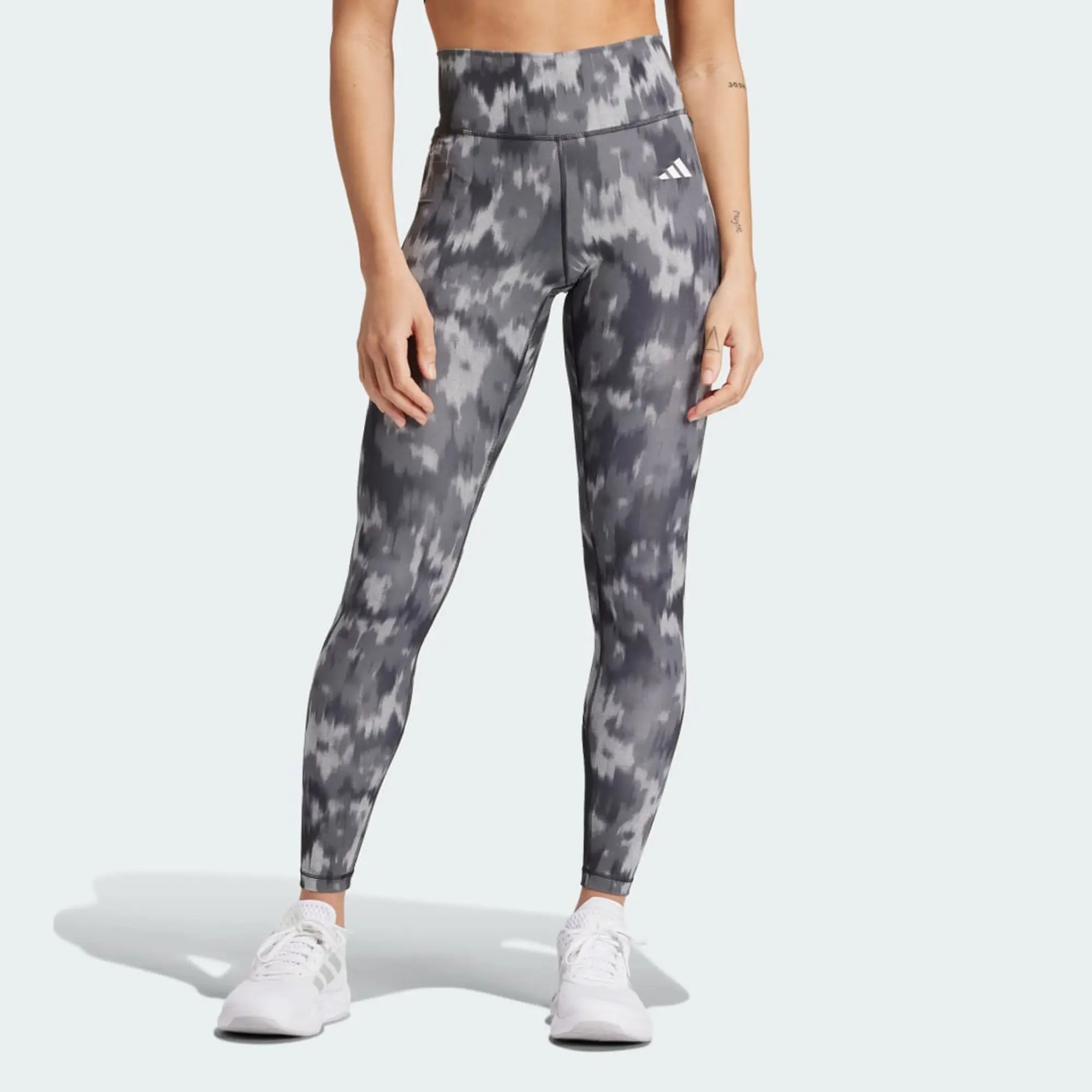 adidas Optime Essentials Allover Print Flower Tie-Dye Leggings