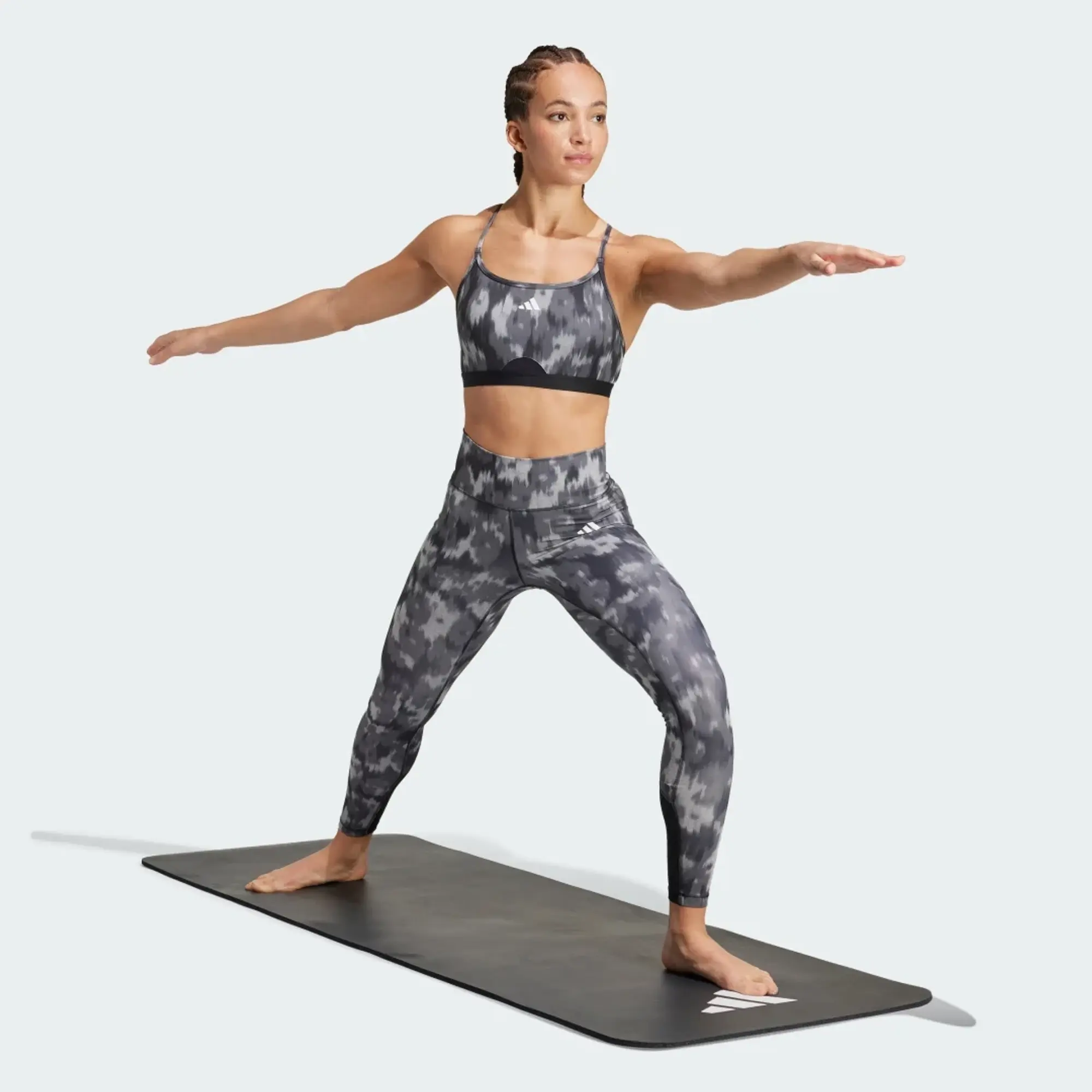 adidas Optime Essentials Allover Print Flower Tie-Dye Leggings