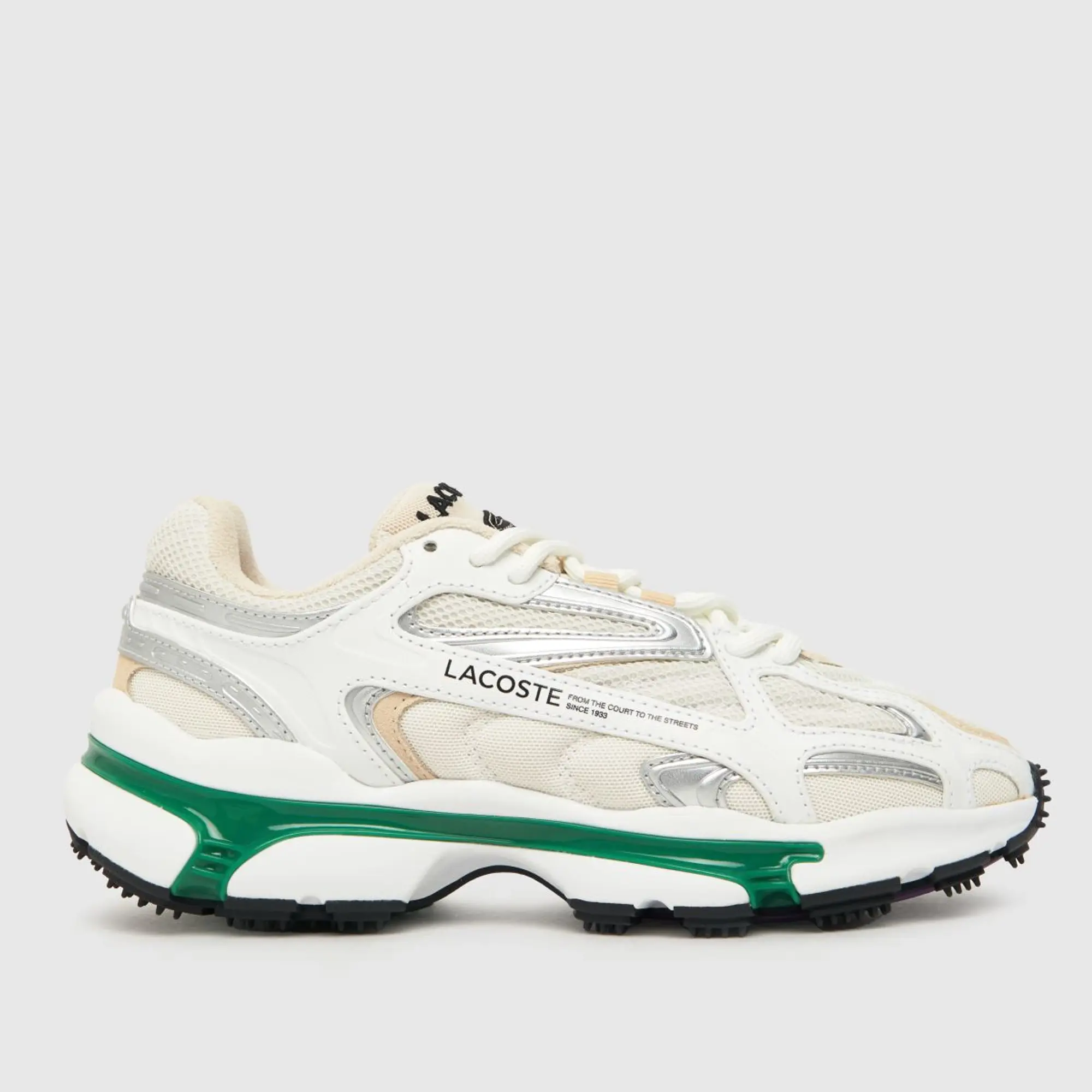Lacoste l003 2k24 trainers in white & green