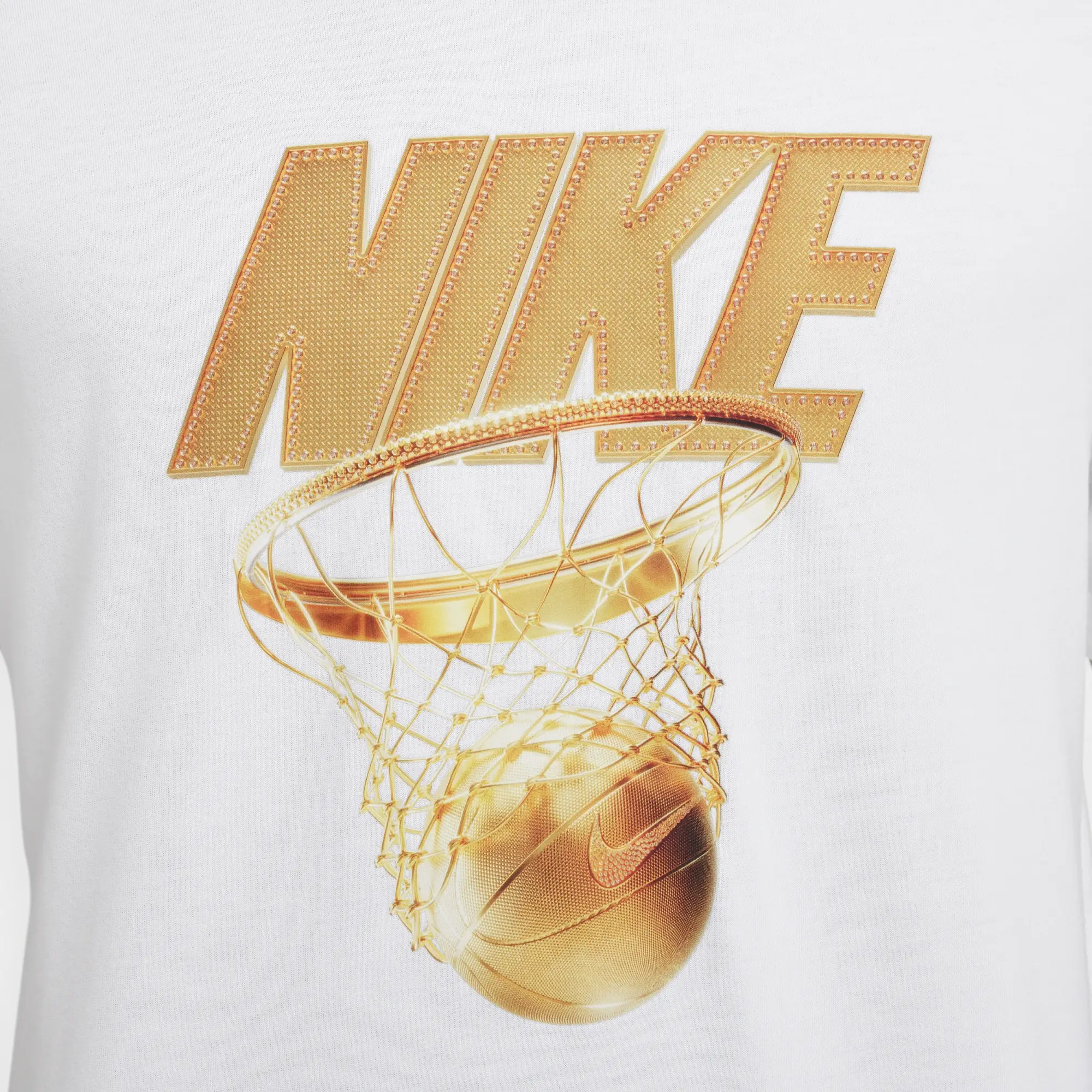 Nike Men's Dri-FIT Basketball T-Shirt - White - Cotton/Polyester