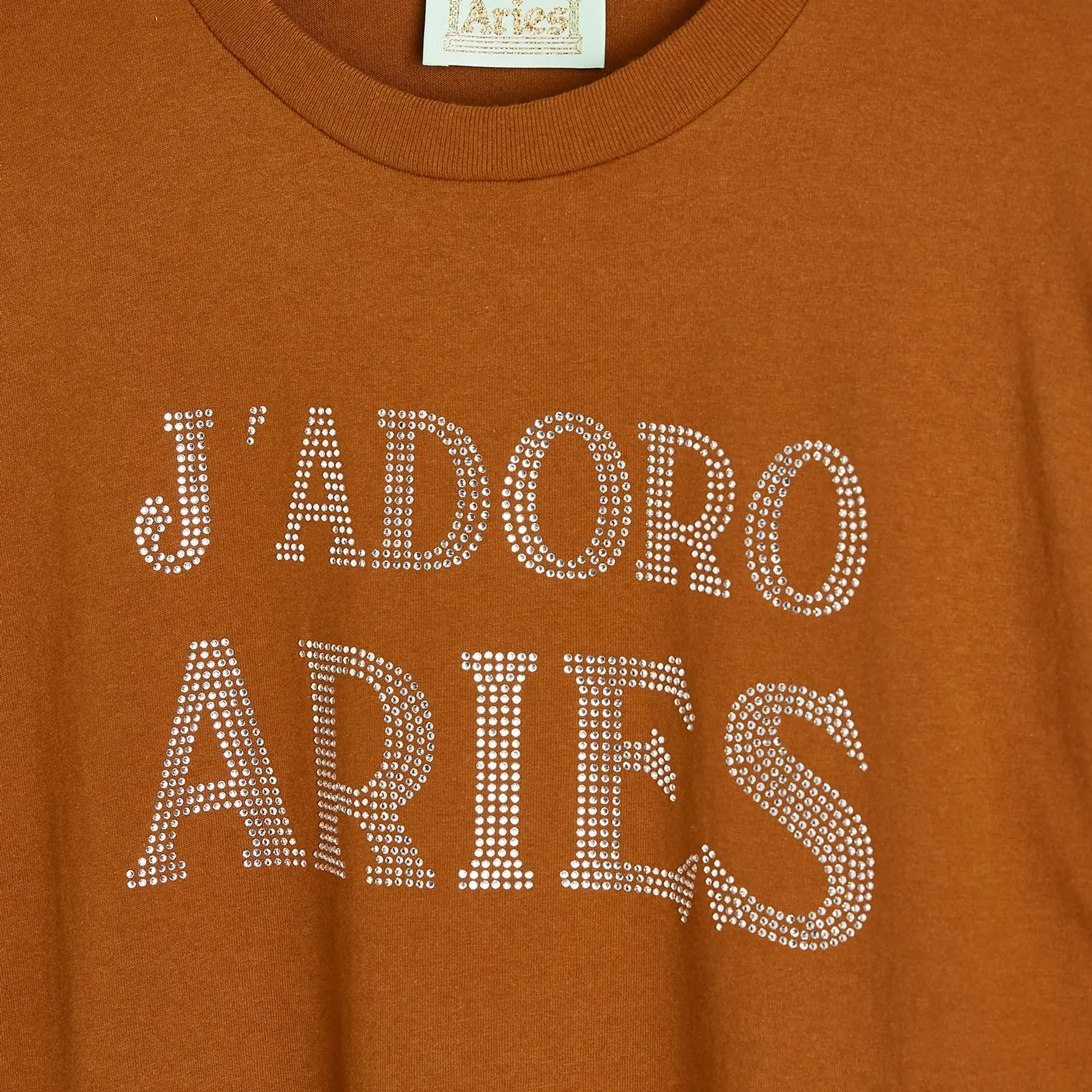 Aries Women's Baby Fit J'Adoro Diamante T-Shirt Brown