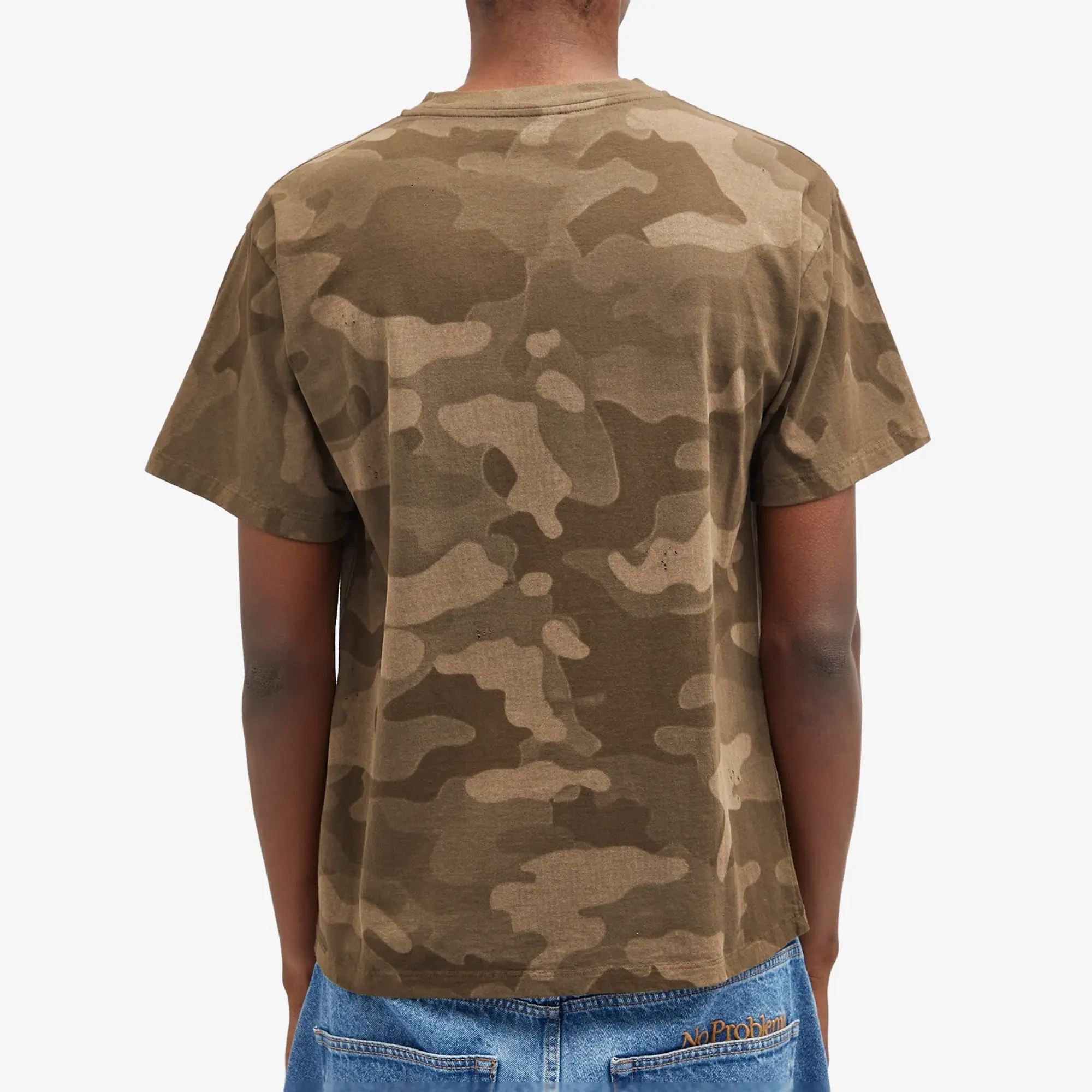Aries Men's Aged Camo Temple T-Shirt Dark Olive