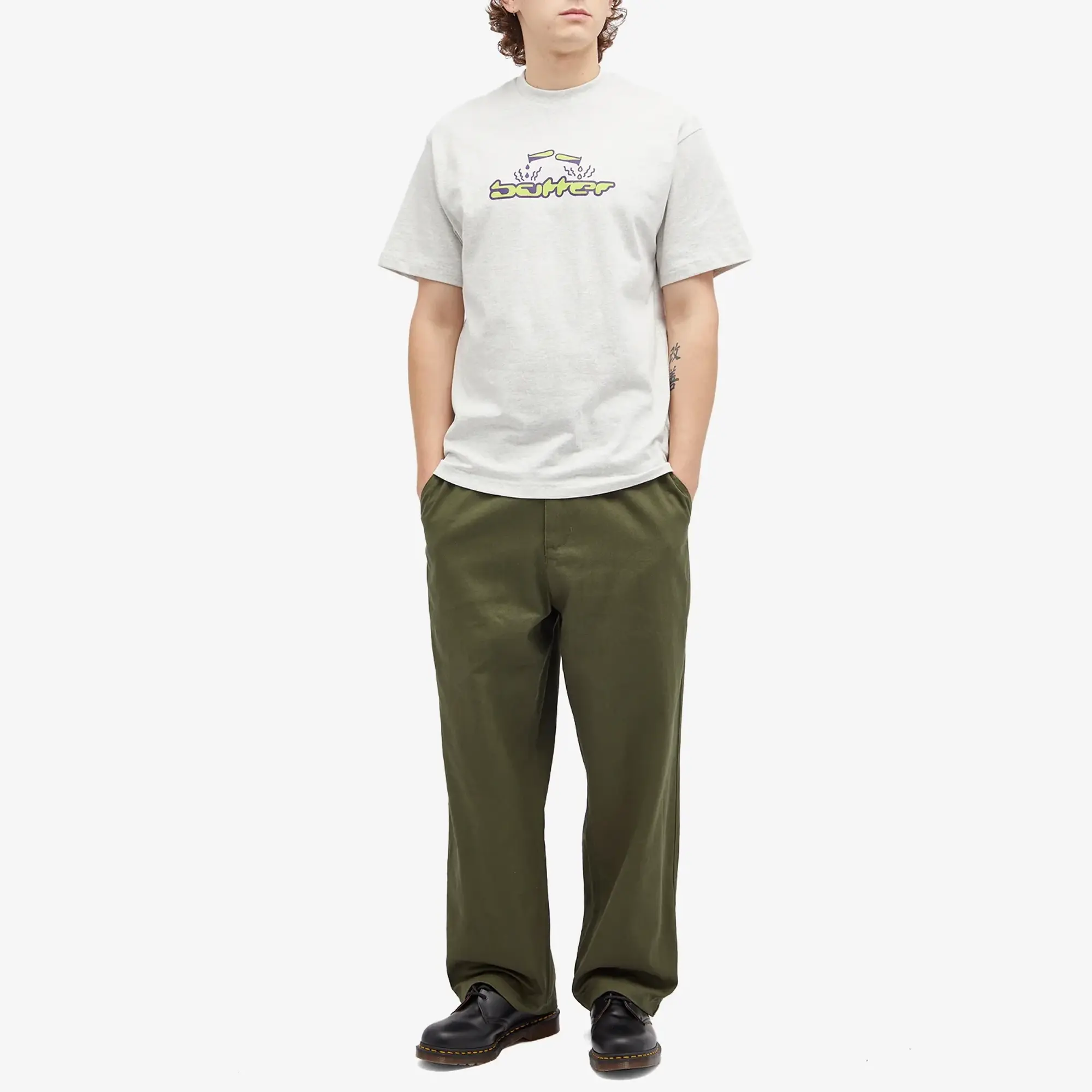 Butter Goods Men's Corrosive T-Shirt Ash