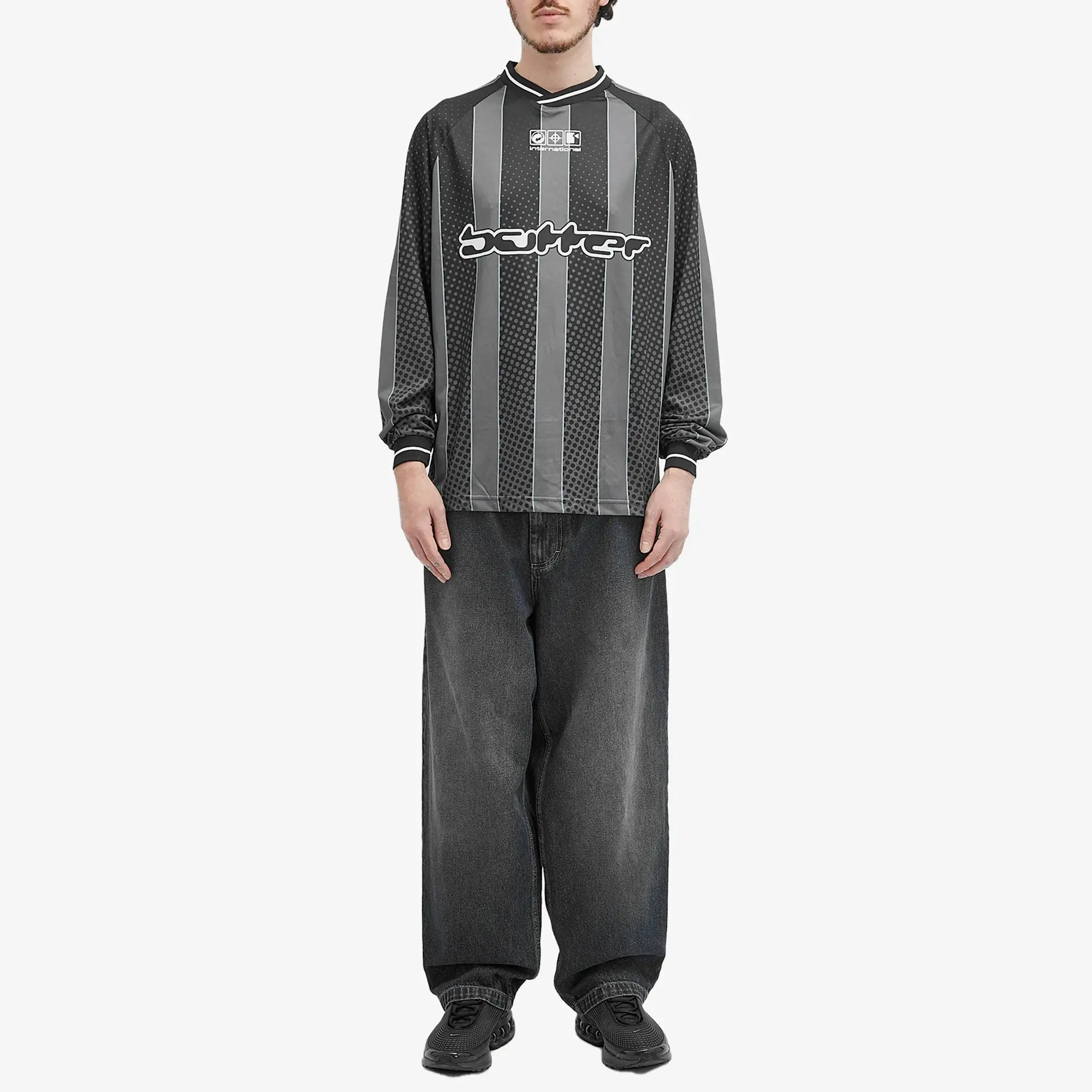 Butter Goods Men's Corrosive Long Sleeve Jersey Black
