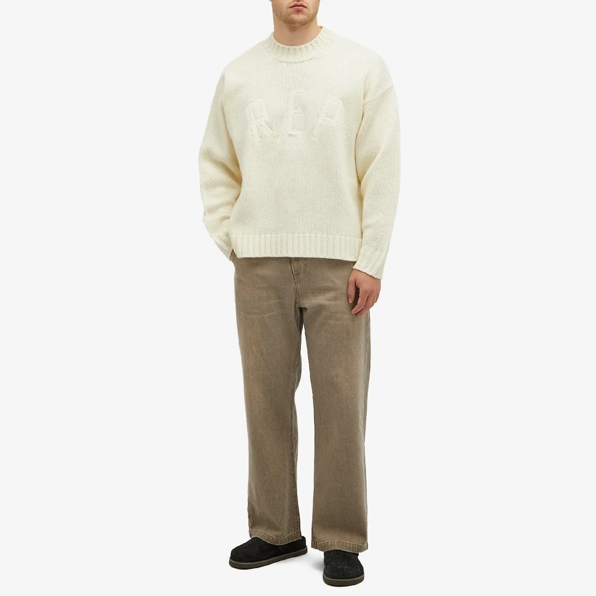 Represent Men's Rep Knit Jumper Oat