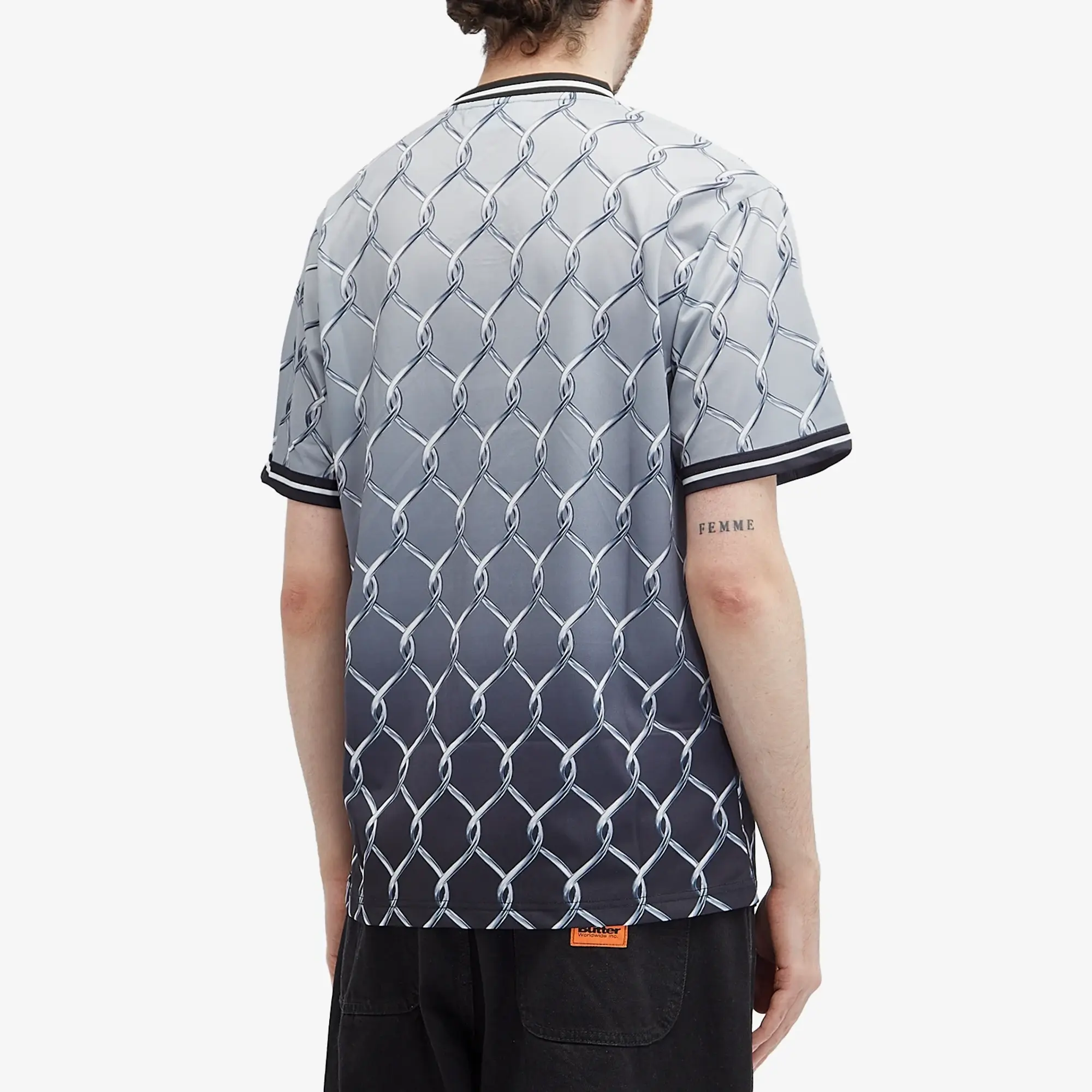 Butter Goods Cage Jersey Men Jerseys Grey