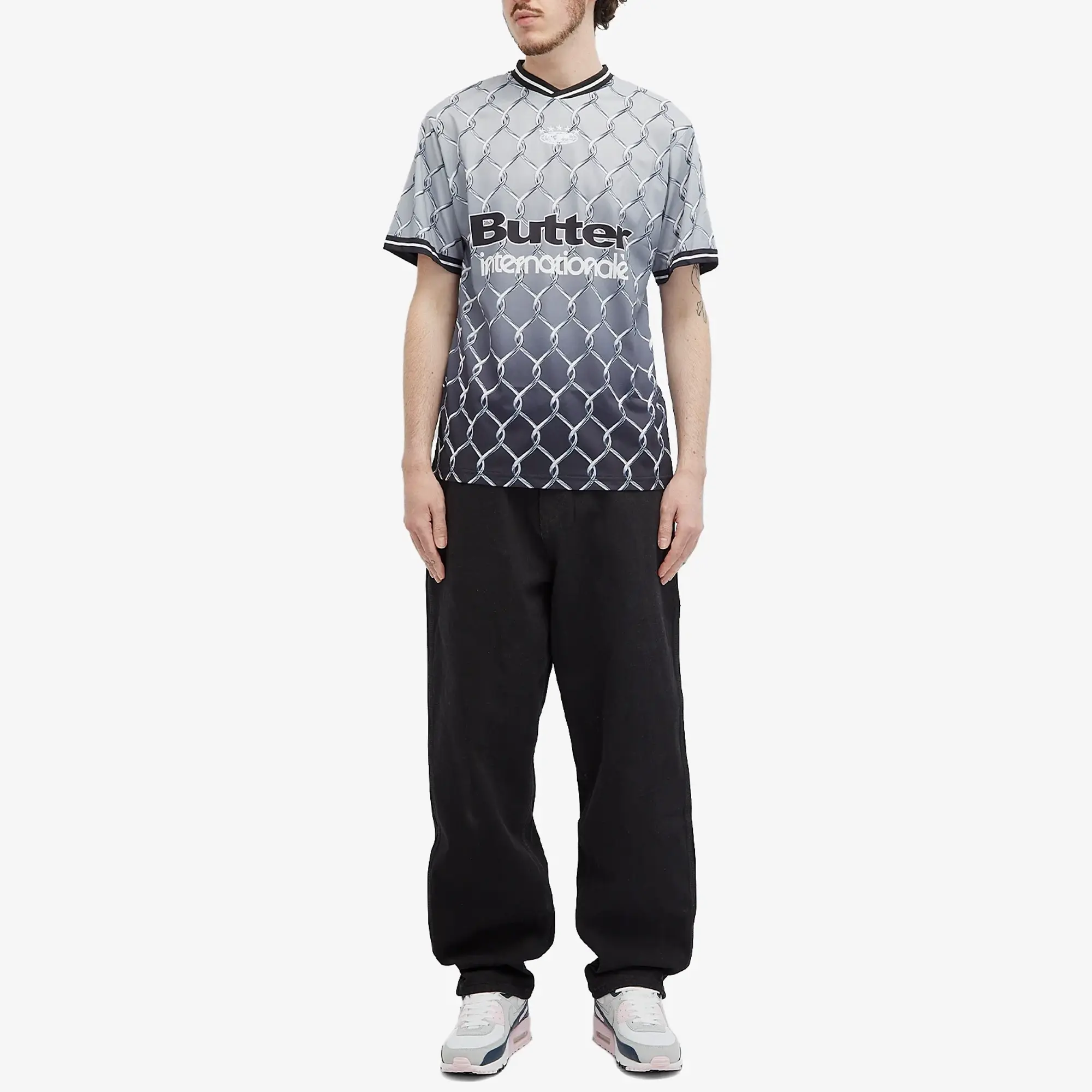 Butter Goods Cage Jersey Men Jerseys Grey