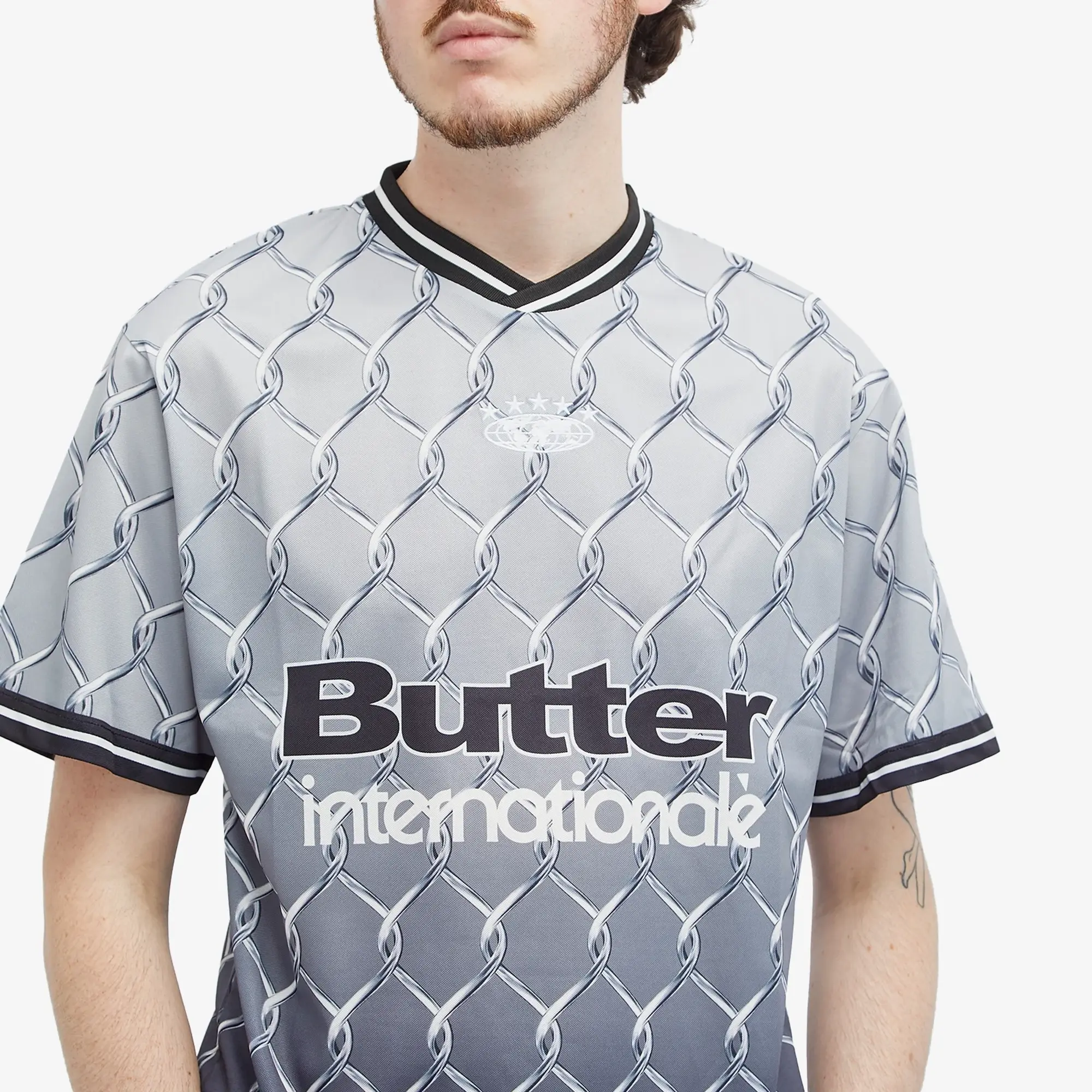 Butter Goods Cage Jersey Men Jerseys Grey
