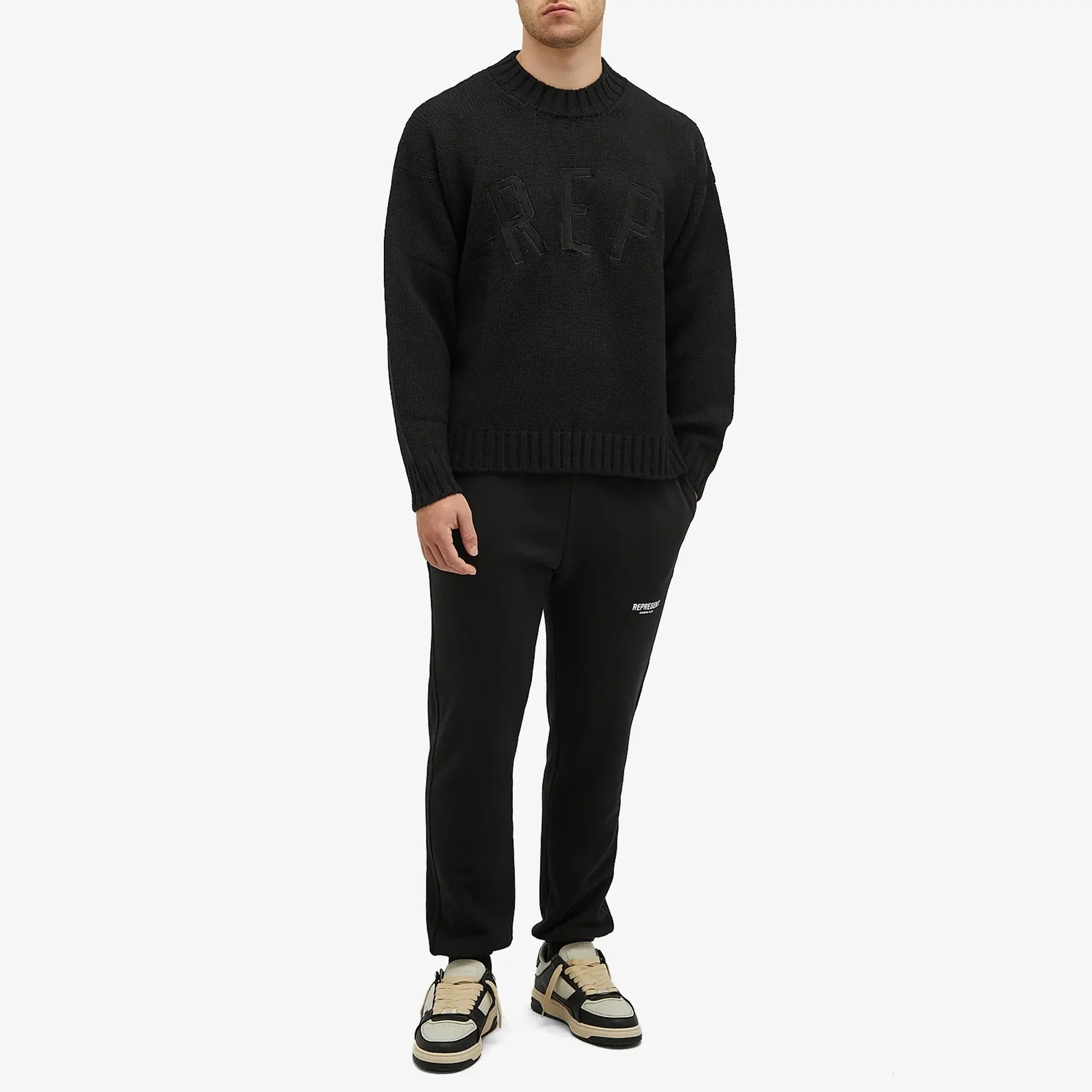 Represent Men's Rep Knit Jumper Black