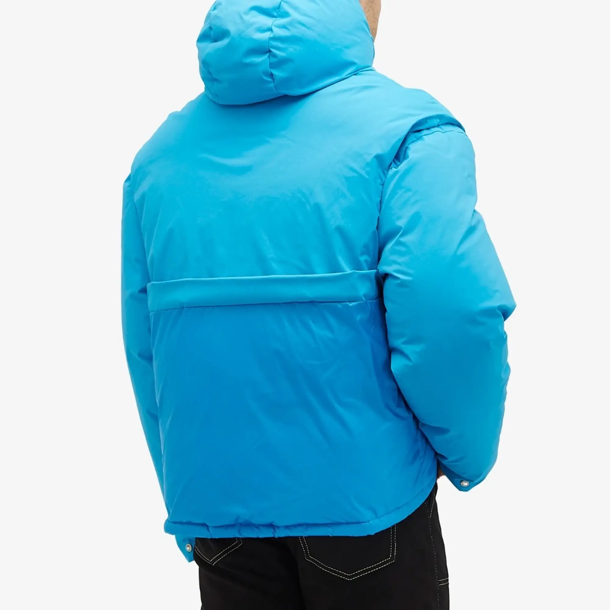 Represent Men's Layered Hooded Puffer Electric Blue